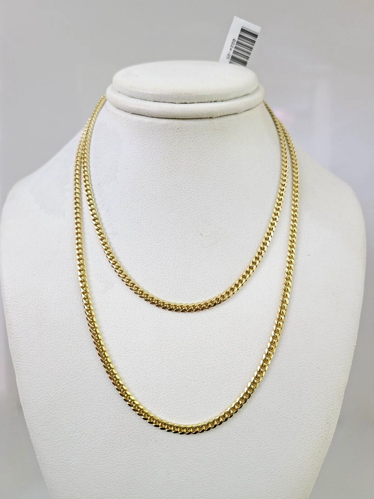 Real 10k Solid Miami Cuban Link Yellow Gold Chain 3mm Necklace 20 Inches Genuine - Image 2