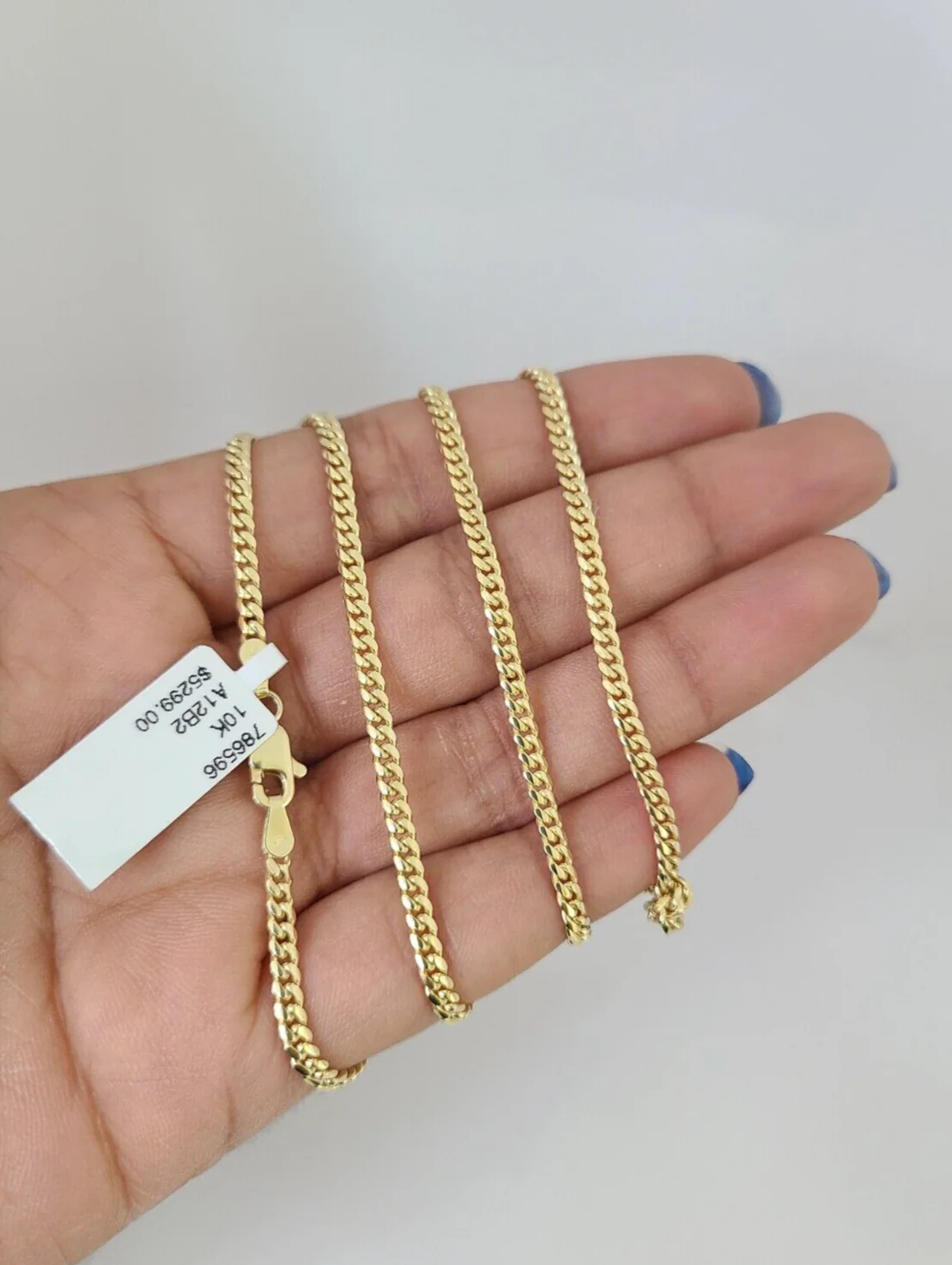 Real 10k Solid Miami Cuban Link Yellow Gold Chain 3mm Necklace 20 Inches Genuine - Image 3