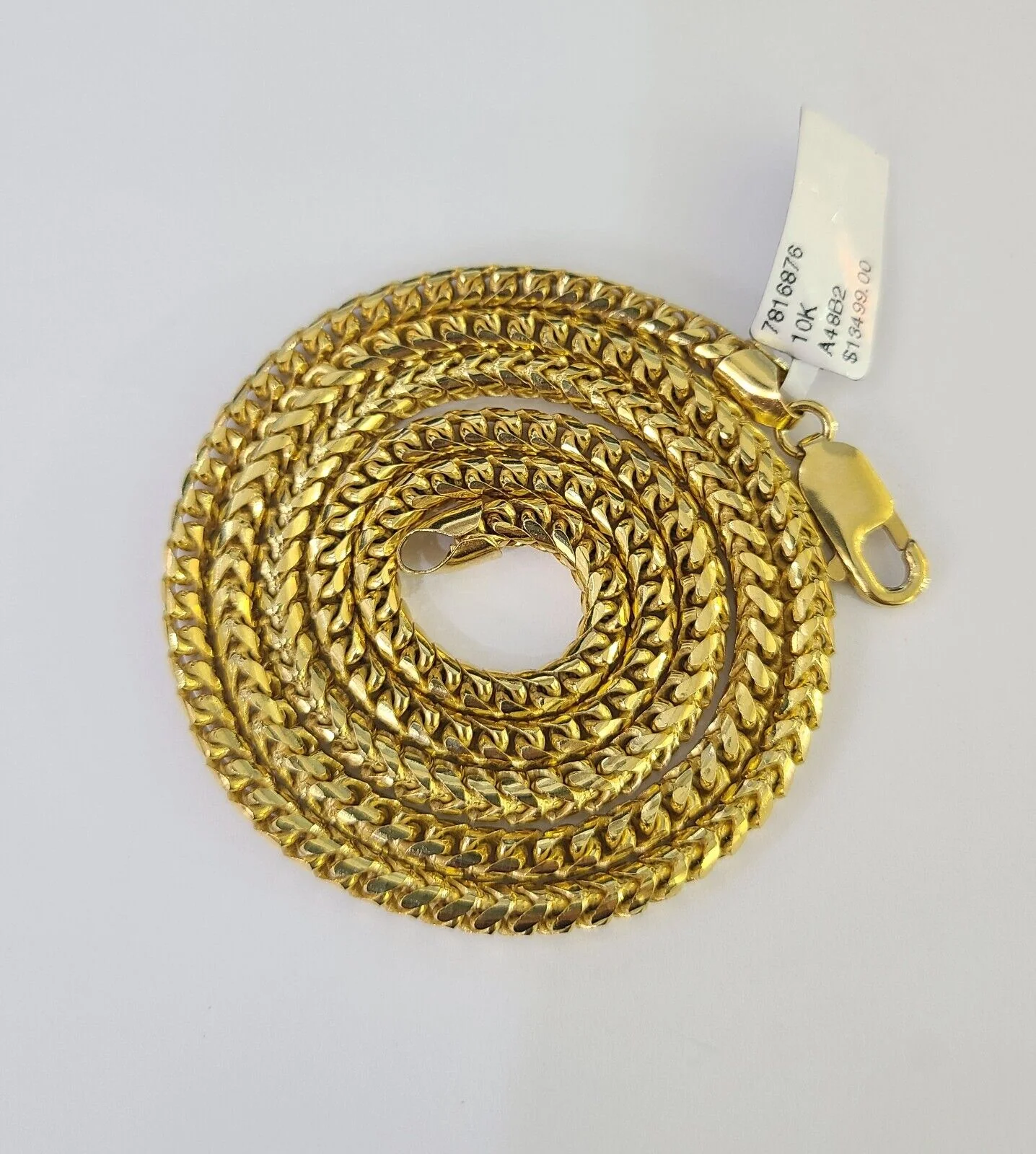 Real 10k Solid Palm Chain Yellow Gold 3mm Men Women Necklace 24" Genuine - Image 7
