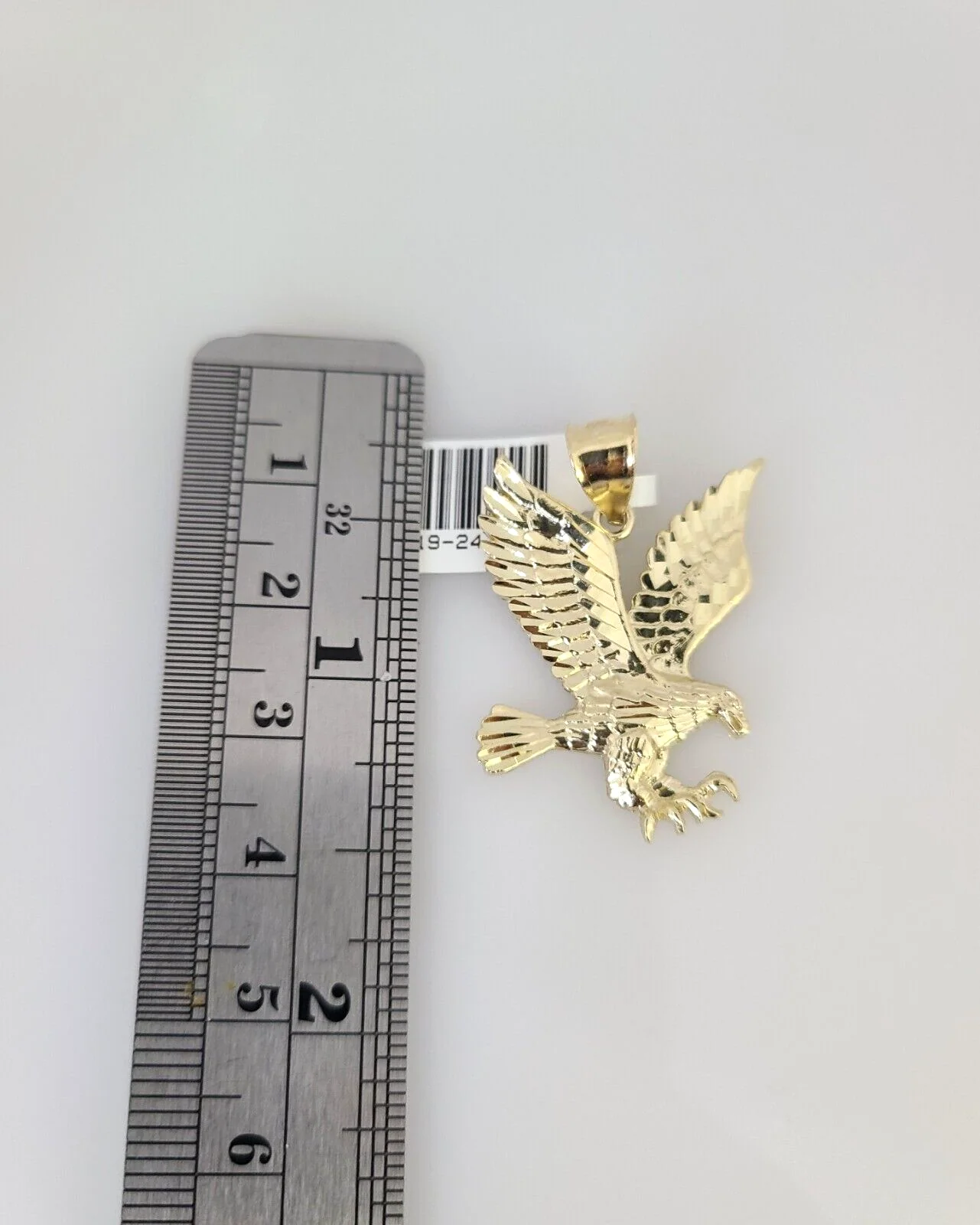 REAL 10k Solid Rope Chain Flying Eagle Charm Pendant 3mm Set 18"-26" in Necklace - Image 6