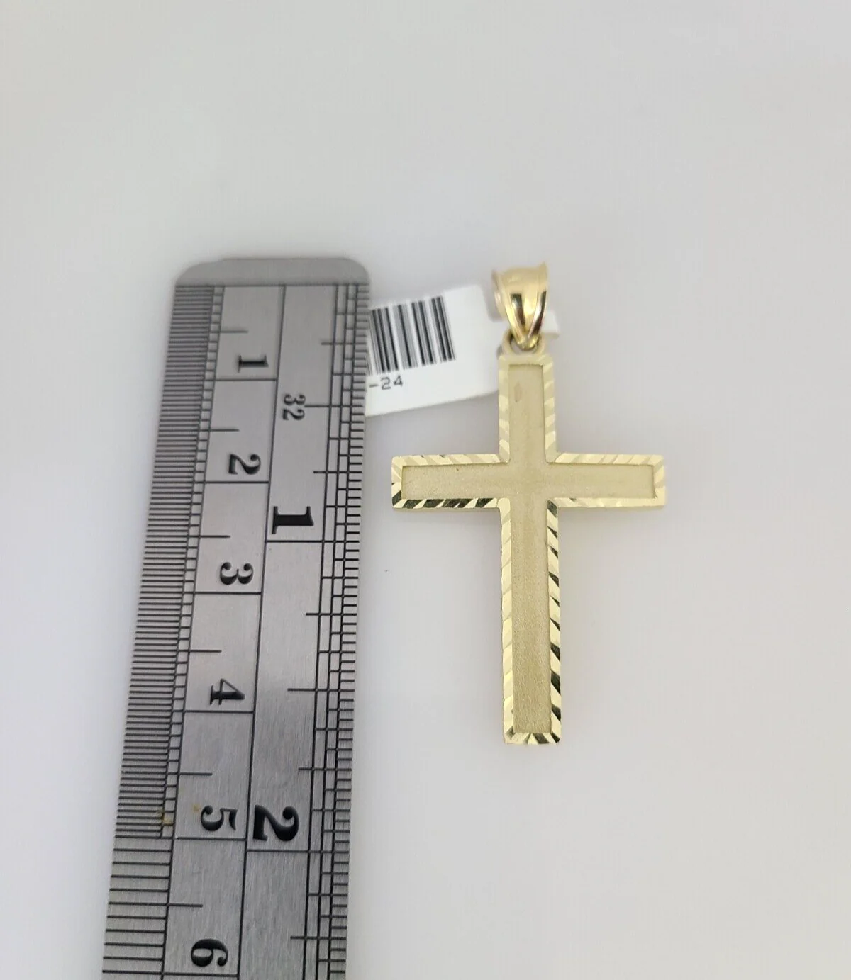 REAL 10k Solid Rope Chain Jesus Cross Charm Pendant 3mm Set 18"-26" in Necklace - Image 5