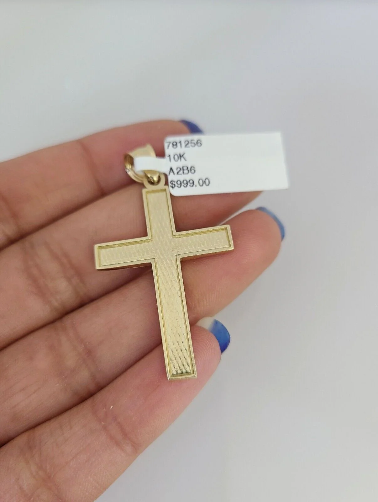 REAL 10k Solid Rope Chain Jesus Cross Charm Pendant 3mm Set 18"-26" in Necklace - Image 7