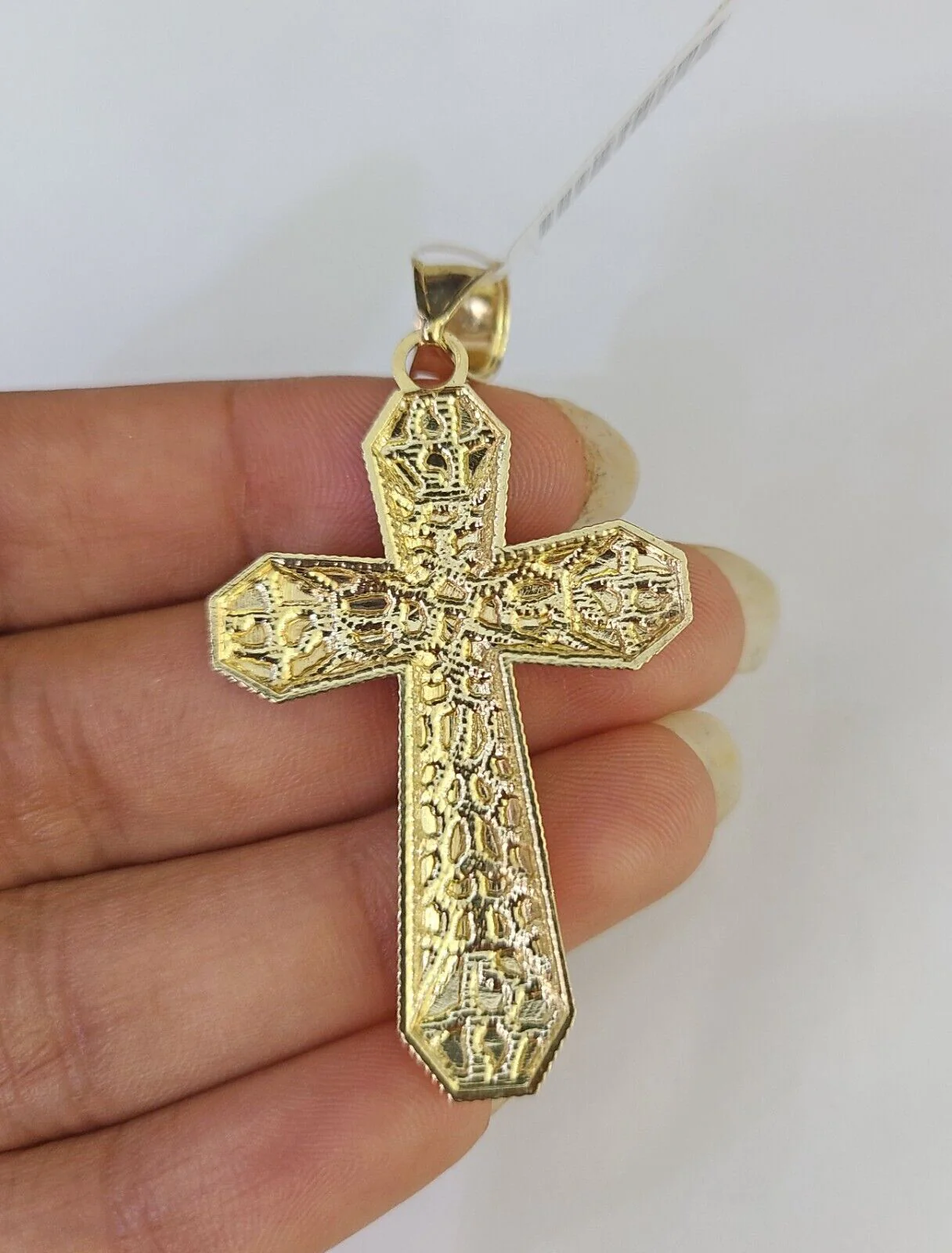 Real 10k Solid Rope Chain Jesus Cross Charm Set 3mm 20"-30" Inch Necklace Gold - Image 7