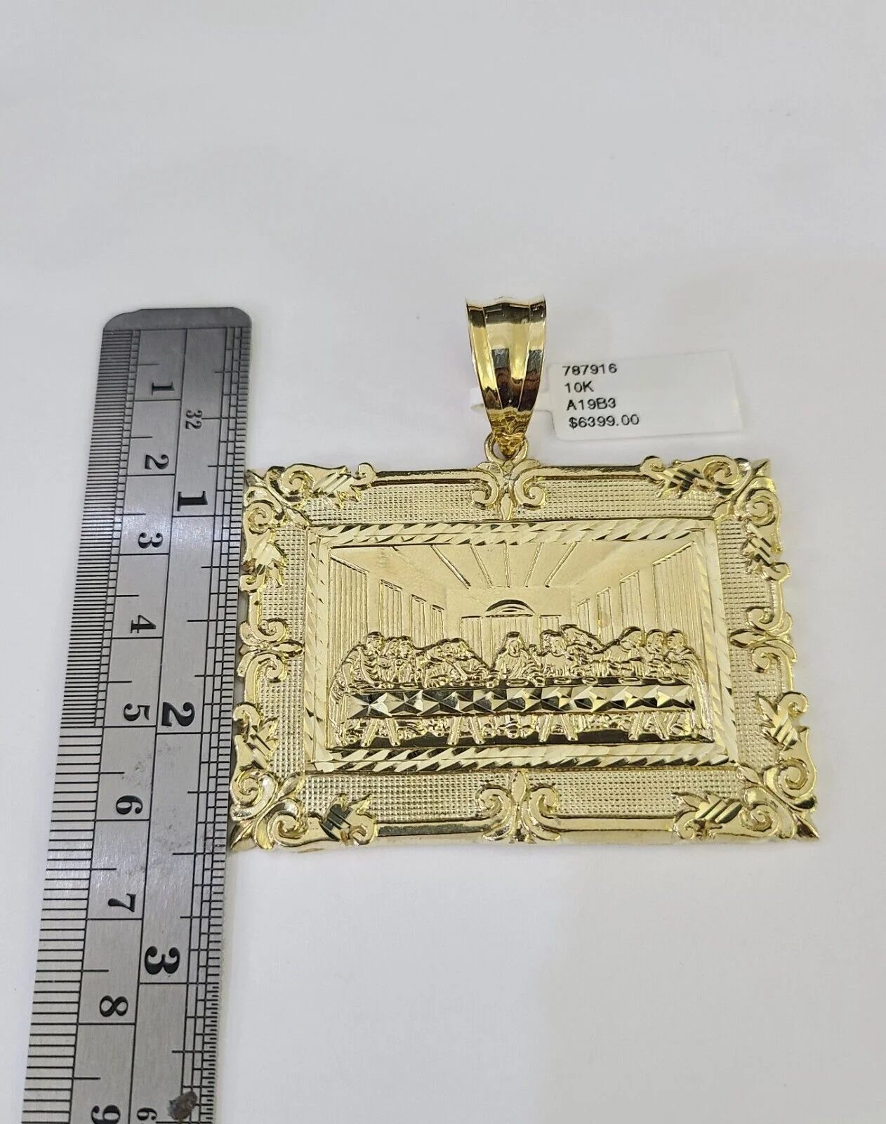 Real 10k Solid Rope Chain Last Supper Charm Set 6mm 20"-30" Inch Necklace Gold - Image 4