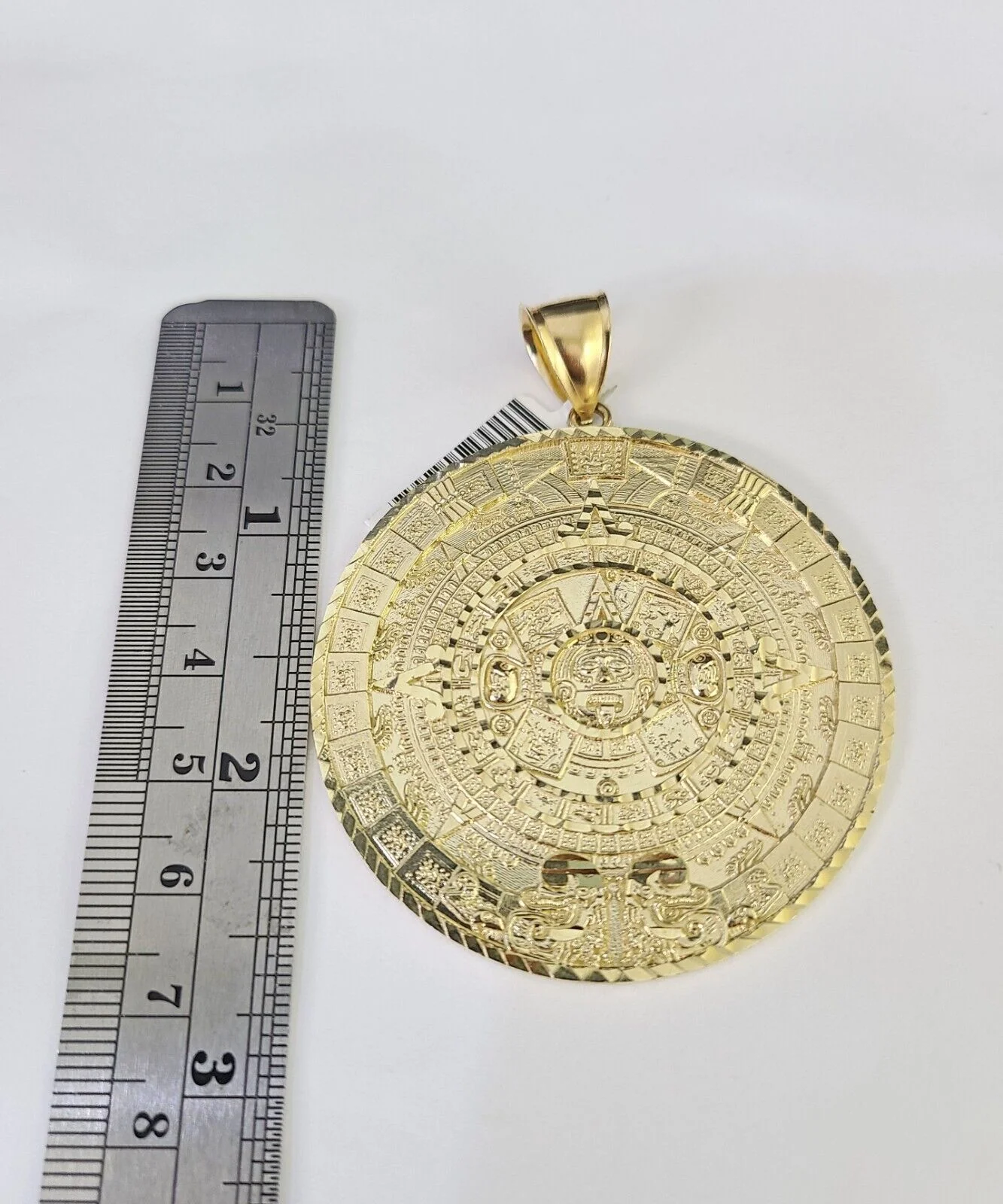 Real 10k Solid Rope Chain Mayan Calendar Charm Set 6mm 20"-30" Inch Necklace - Image 4