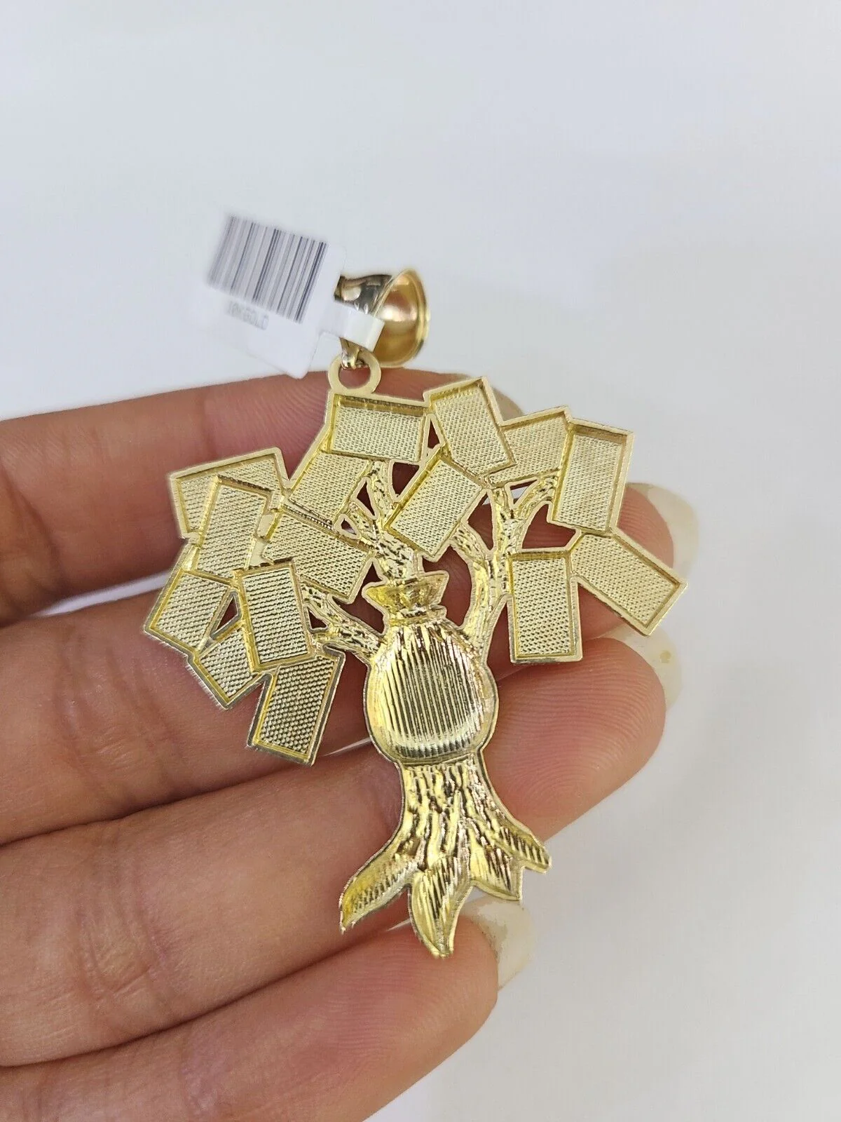 Real 10k Solid Rope Chain Money Tree Charm Set 3mm 20"-30" Inch Necklace Gold - Image 7