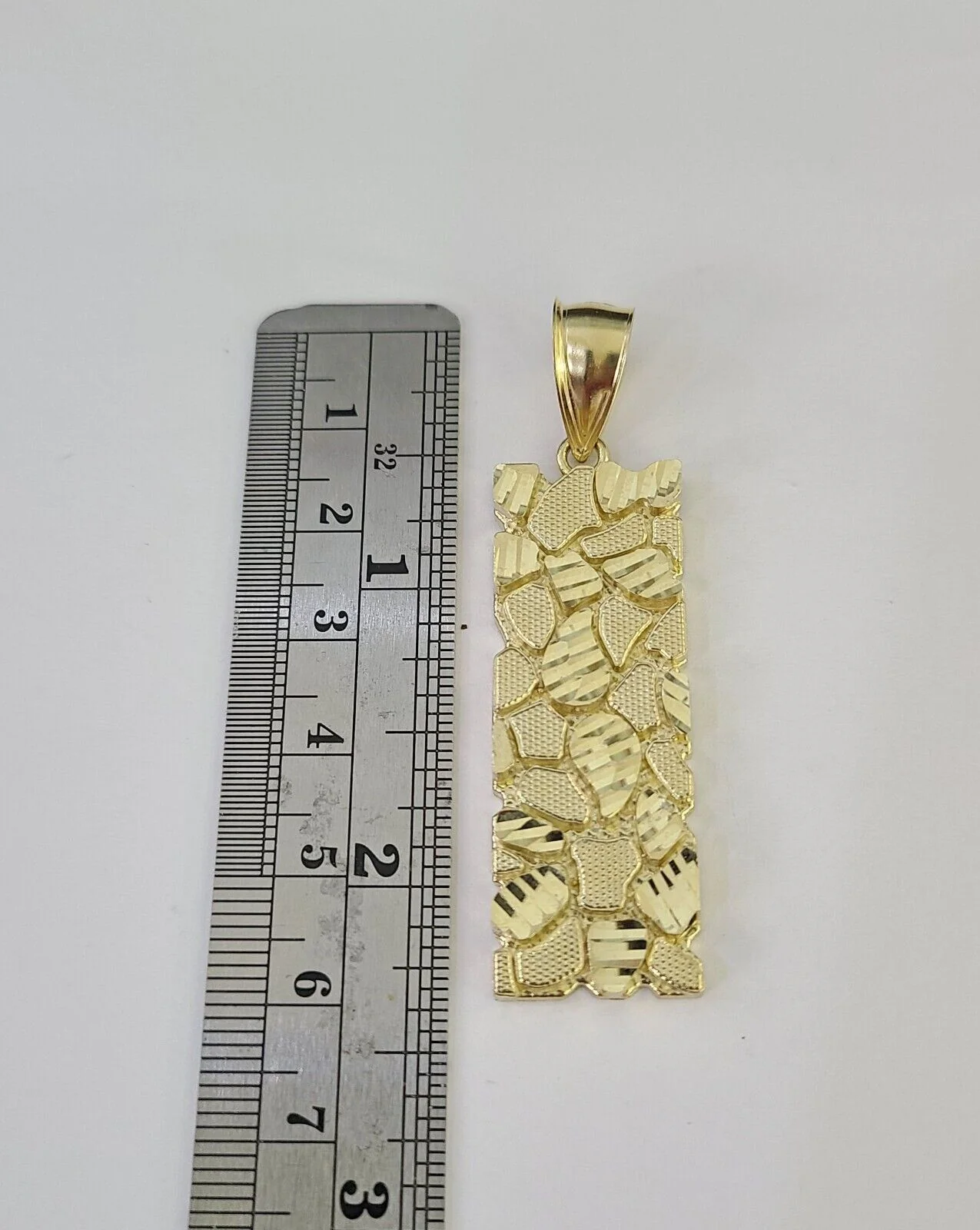 Real 10k Solid Rope Chain Nugget Charm Set 4mm 18"-30" Inch Necklace Yellow Gold - Image 2