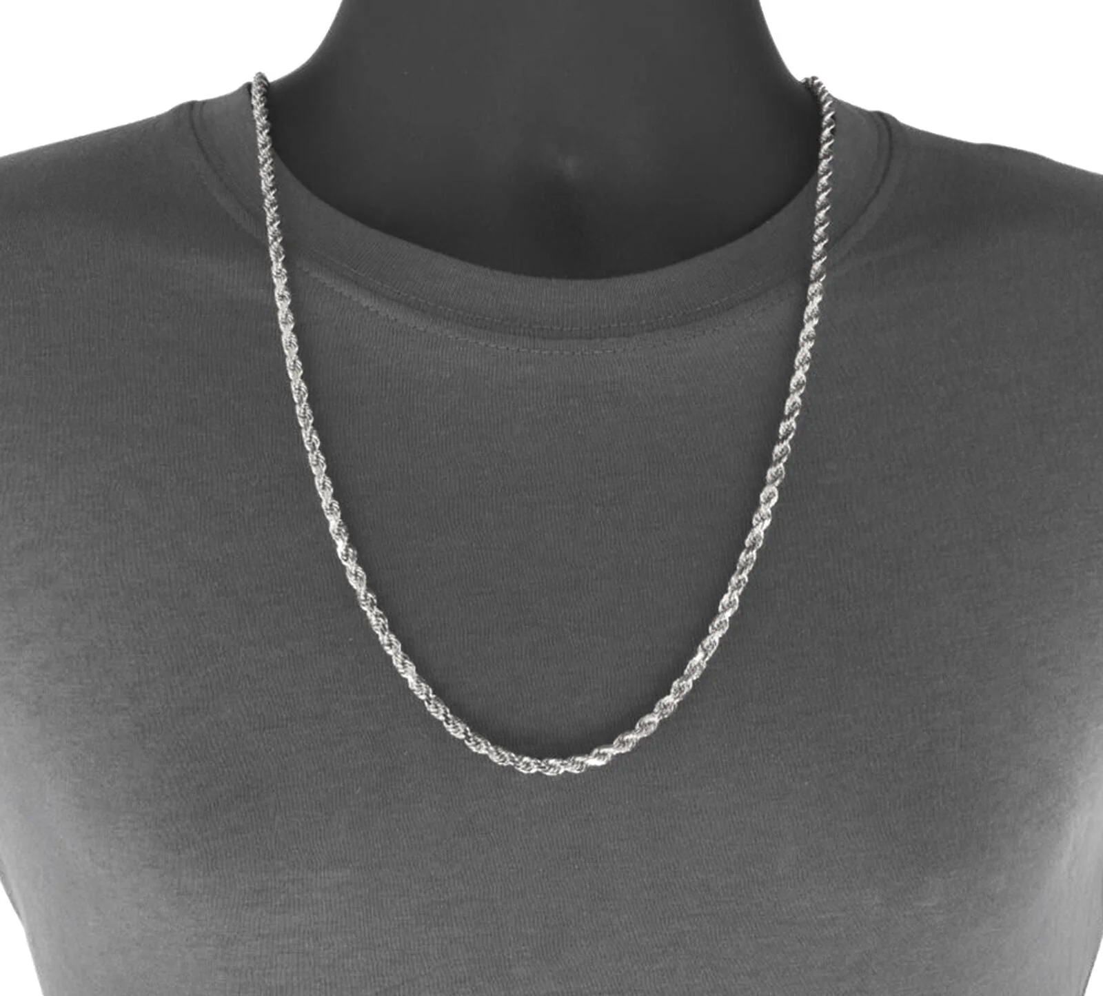 Real 10K Solid White Gold Rope Chain 6mm Necklace 22'' Inches Lobster Lock 10kt - Image 11
