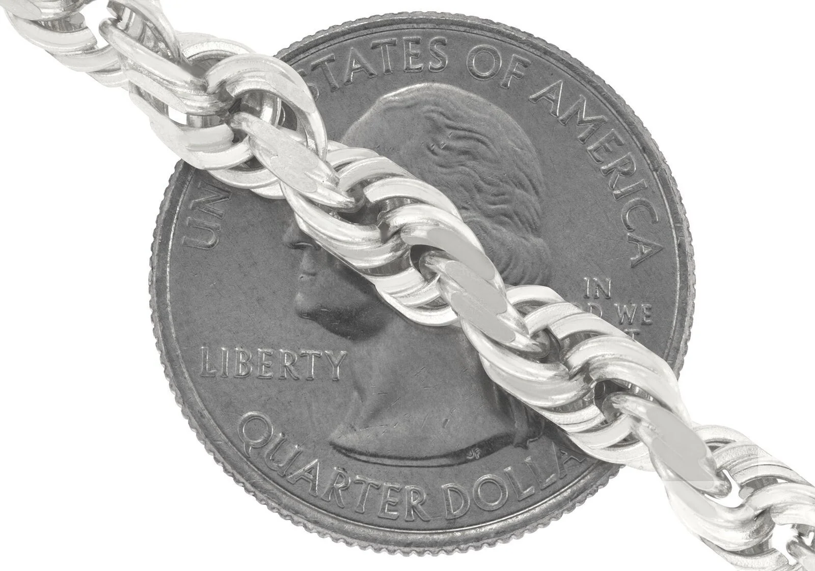 Real 10K Solid White Gold Rope Chain 6mm Necklace 22'' Inches Lobster Lock 10kt - Image 2