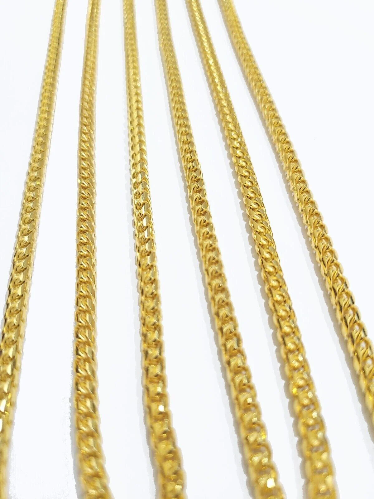 Real 10K Solid Yellow Gold Franco Chain 4mm Necklace 22-26'' inches Lobster Lock - Image 5