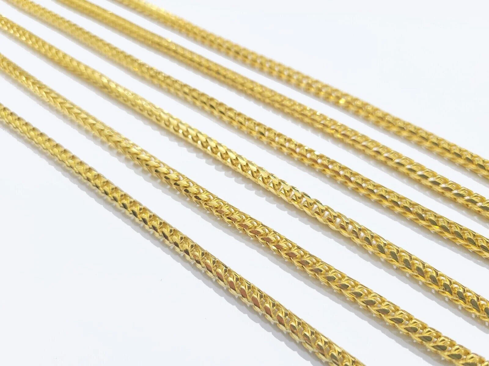 Real 10K Solid Yellow Gold Franco Chain 4mm Necklace 22-26'' inches Lobster Lock - Image 7