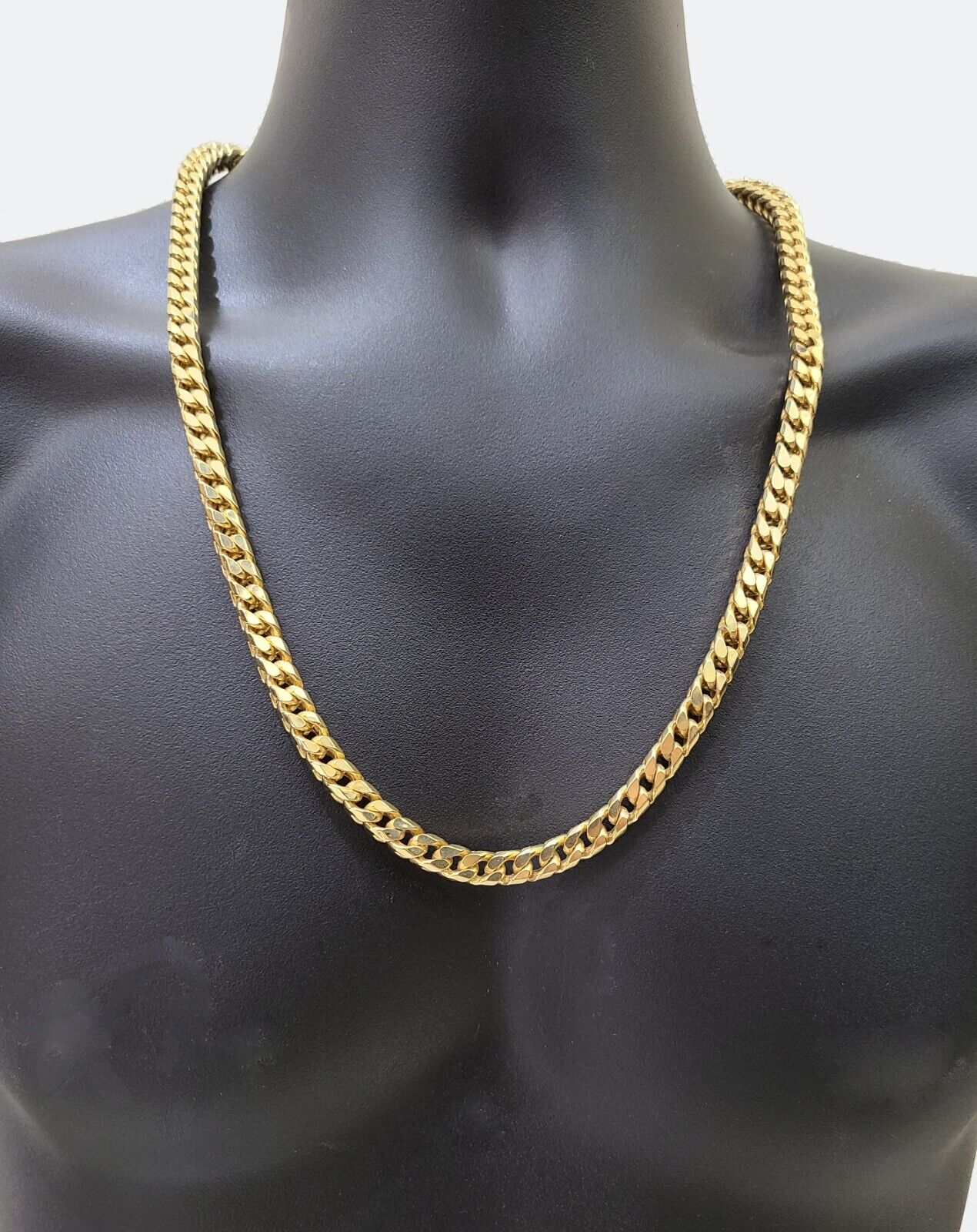 Real 10k Solid Yellow Gold Franco Chain 7mm 26" Inch 10kt Necklace Lobster Lock - Image 4