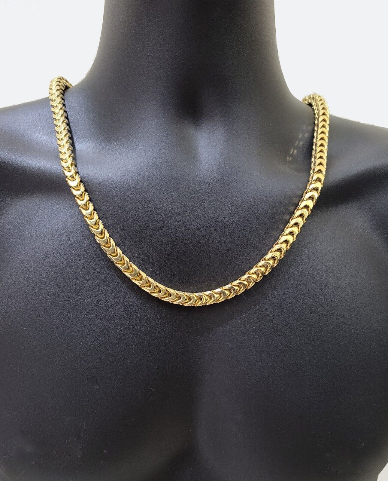 Real 10k Solid Yellow Gold Franco Chain 7mm 26" Inch 10kt Necklace Lobster Lock - Image 8