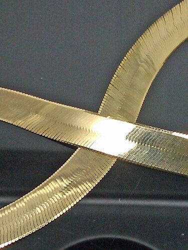 Real 10k Solid Yellow Gold Herringbone chain Necklace 10 mm 20 Inch 10kt Gold - Image 5