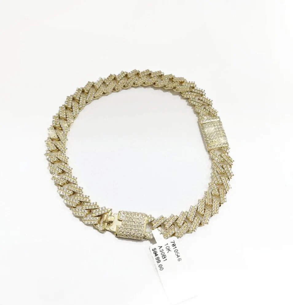 Real 10k Solid Yellow Gold Miami Cuban Bracelet 9" Inch 10mm Box Lock - Image 4