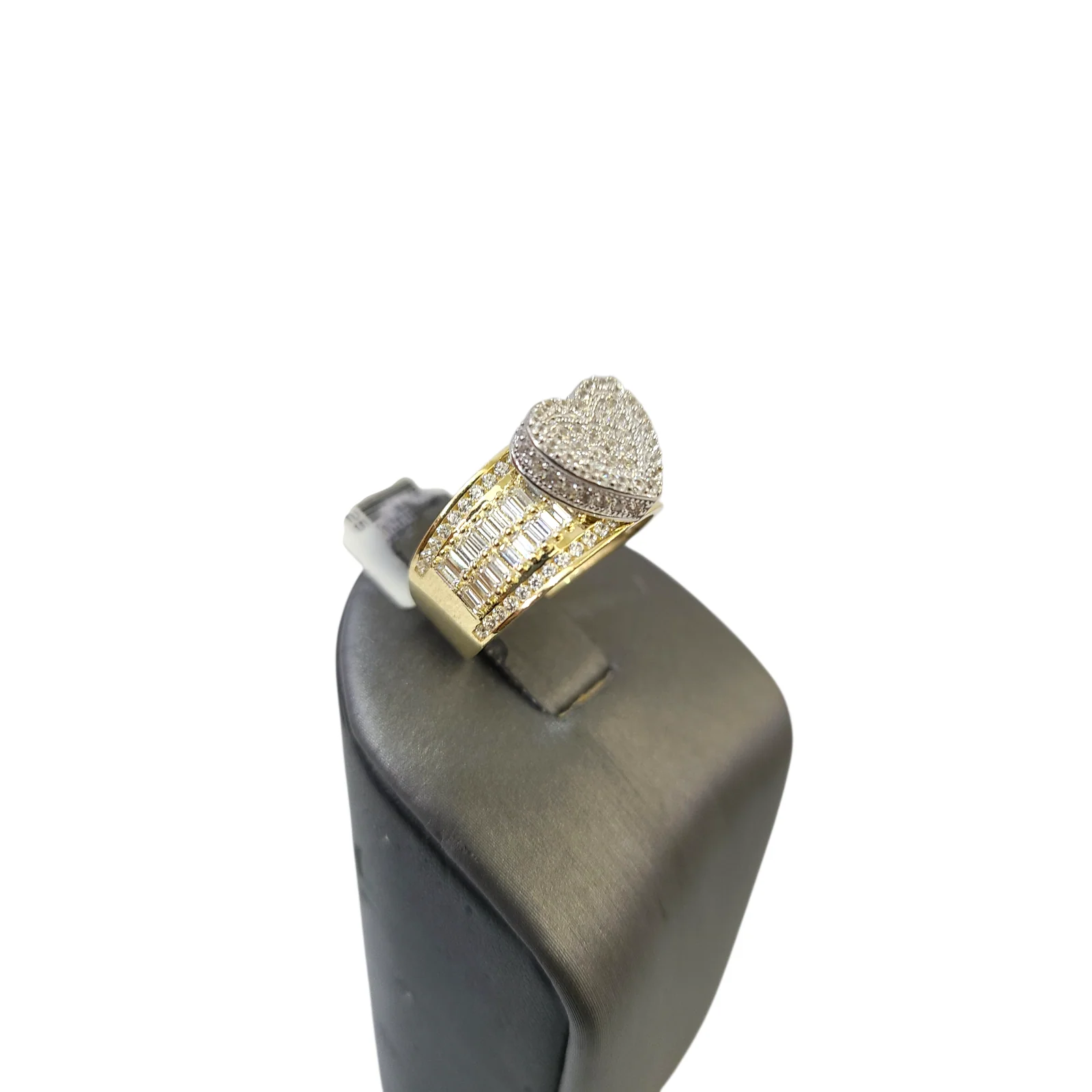 Real 10k Solitaire CZ Ring Yellow Gold Men 10Kt Genuine Ring Sizes 6,7,8,9,10,11 & 12 - Image 5