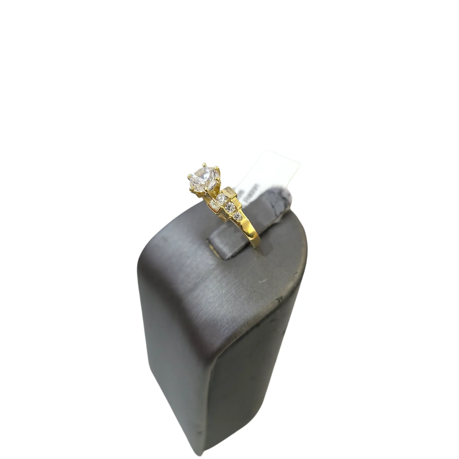 Real 10k Solitaire CZ Ring Yellow Gold Women 10Kt Genuine Ring Sizes 6,7,8,9,10,11 & 12 - Image 4