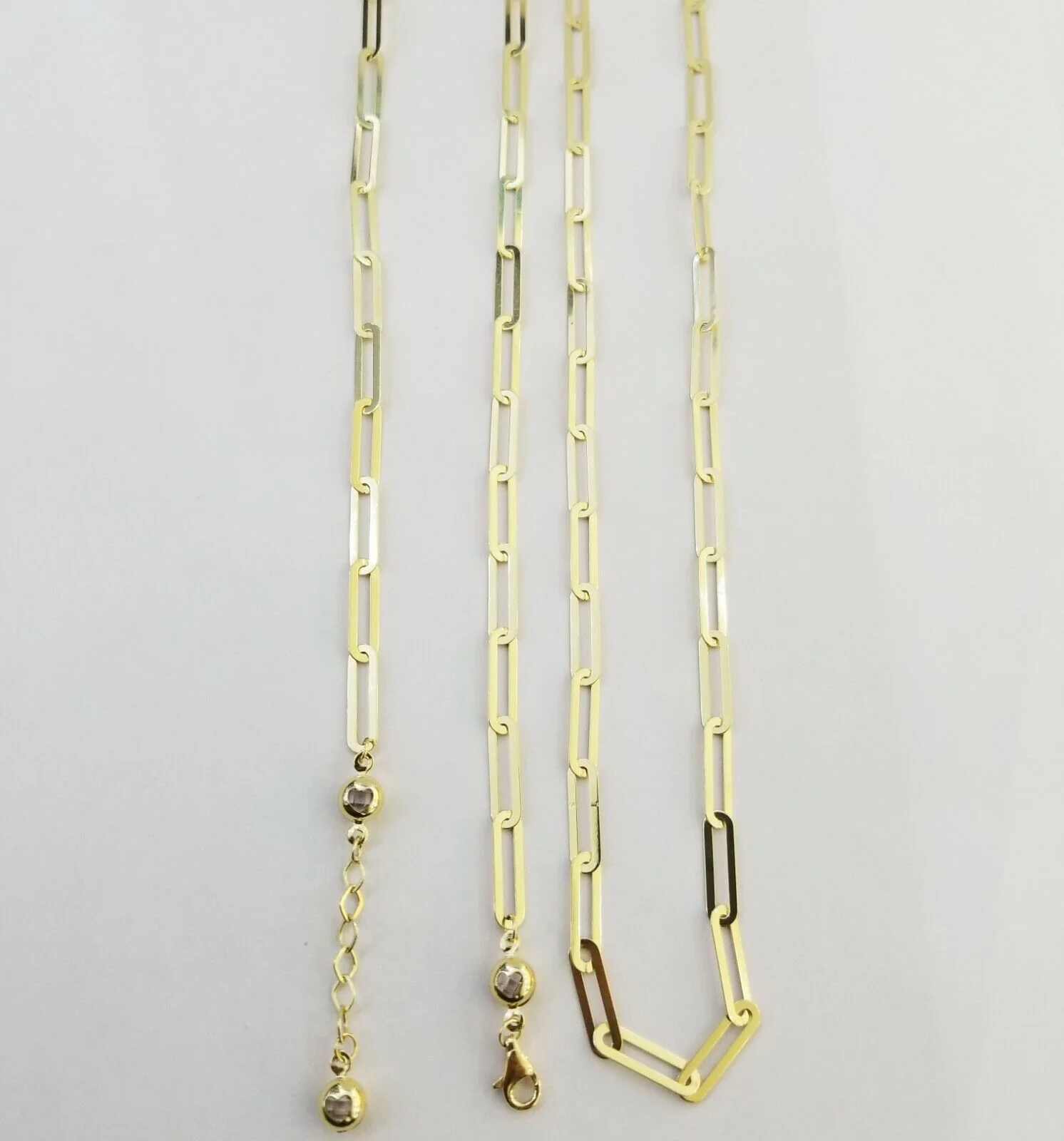 Real 10k Women Paperclip Chain 4mm 18" lobster Clasp,10kt yellow Gold necklace - Image 6