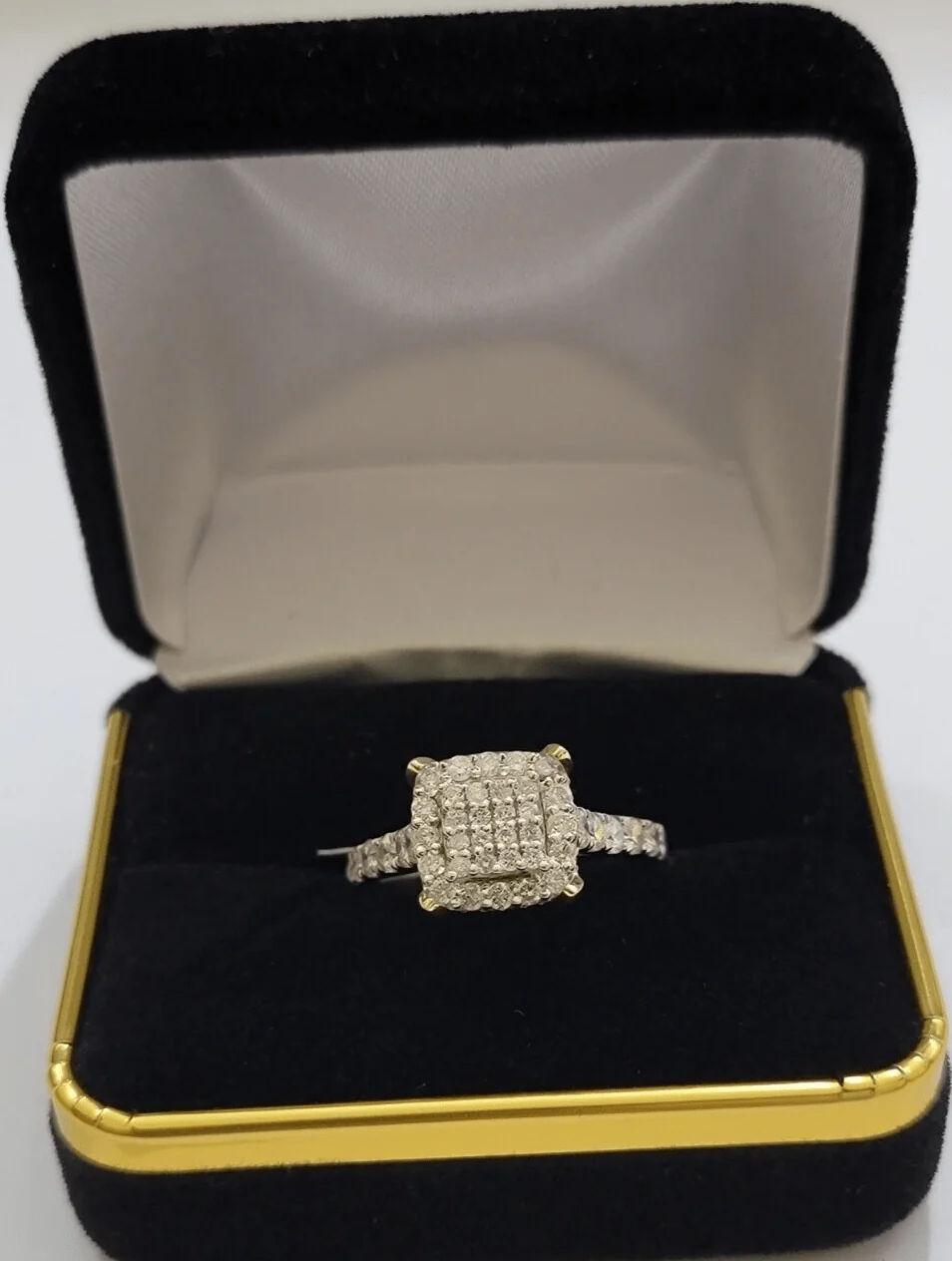 Real 10k Yellow Gold 1.35CT Diamond Ring Women Band Natural Genuine Wedding SALE - Image 5