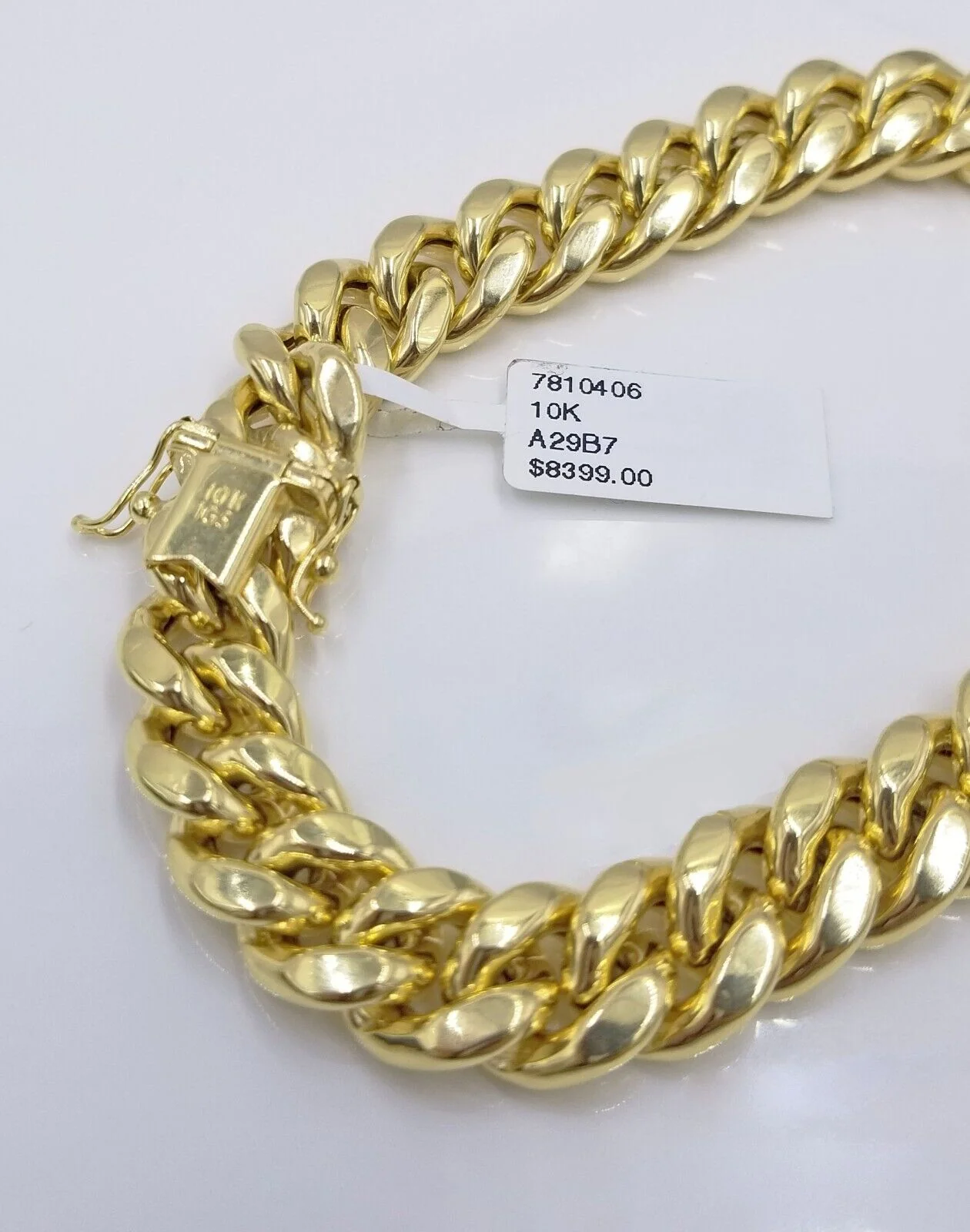 Real 10k Yellow Gold 11mm Miami Cuban Link Bracelet 9" inch For Men's - Image 5