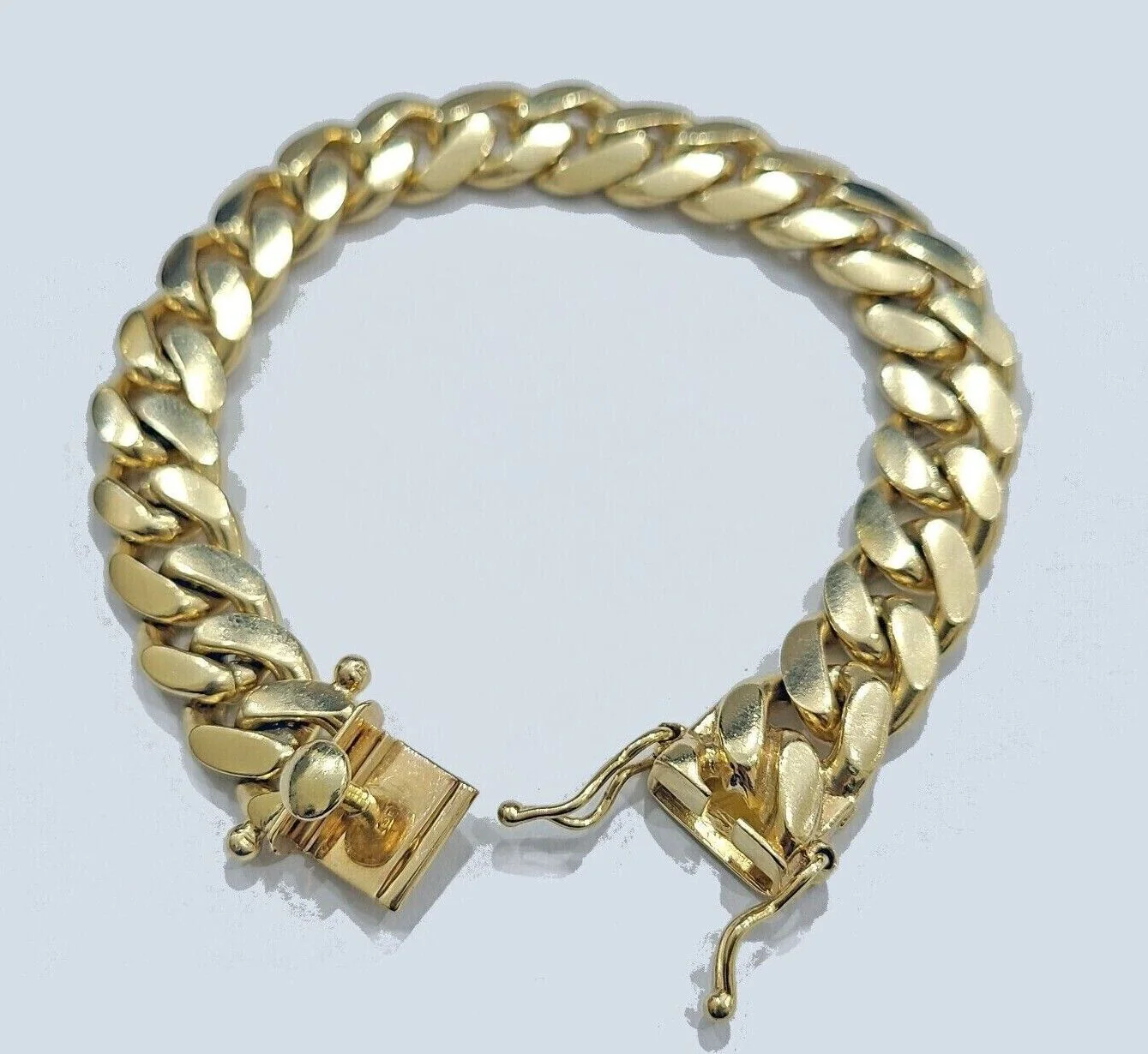 Real 10k Yellow Gold 13mm Miami Cuban Link Bracelet 8.5 ''inch 10kt Unisex - Image 3