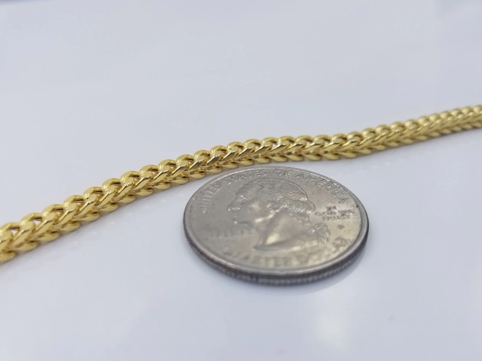 Real 10k Yellow Gold 3mm Franco Bracelet 8" inch 10kt Unisex Men Women - Image 3