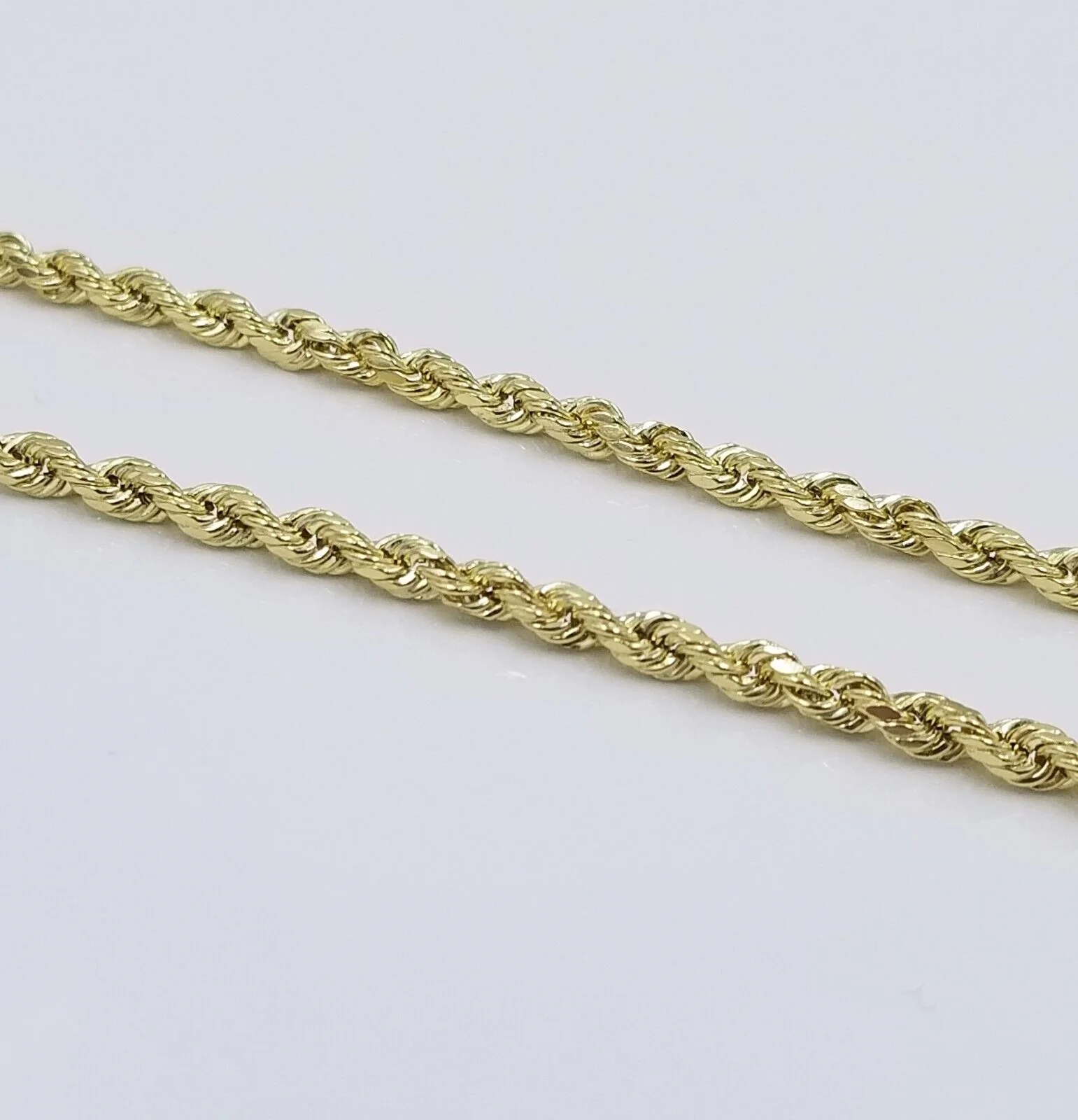 Real 10k Yellow Gold 3mm Rope Chain Cross Pendant 20" inch Necklace , Men Women - Image 8
