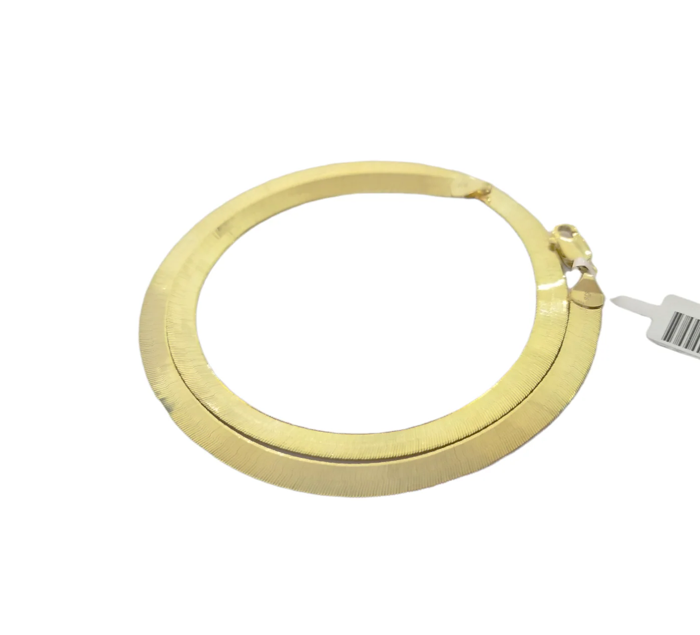 Real 10K Yellow Gold 5mm Herring Bone Chain Necklace 20 Inch Lobster lock - Image 3