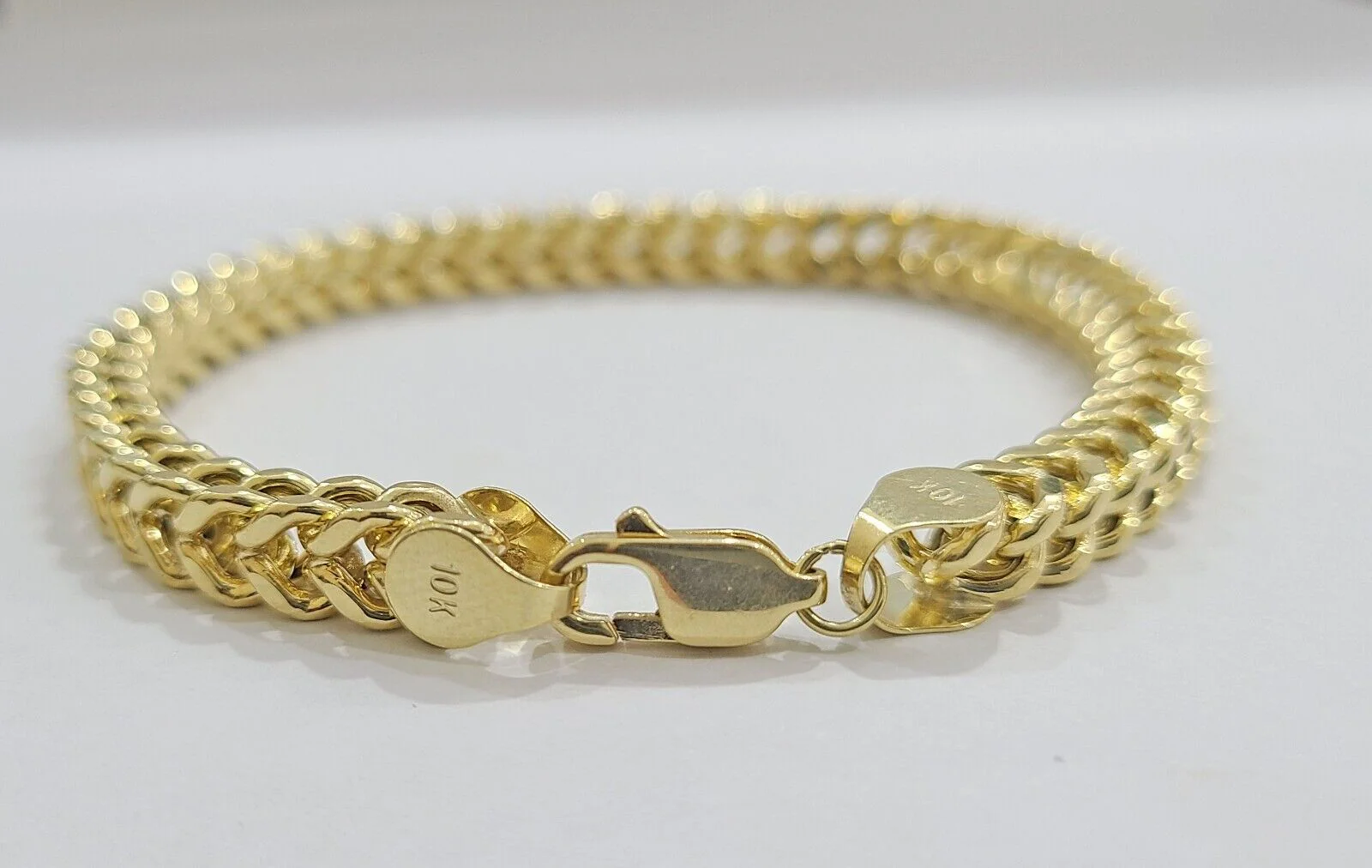 Real 10k Yellow Gold 6mm Franco Bracelet 8.5'' inch 10kt Unisex - Image 4