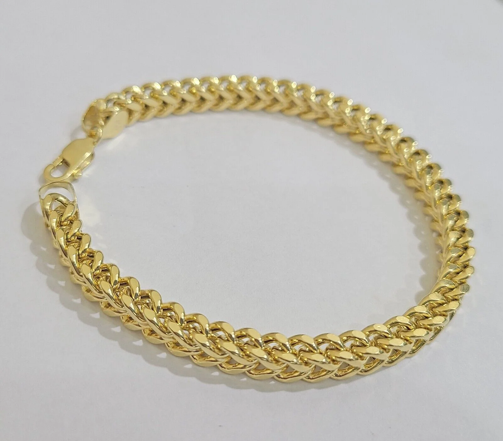 Real 10k Yellow Gold 6mm Franco Bracelet 8.5'' inch 10kt Unisex - Image 7