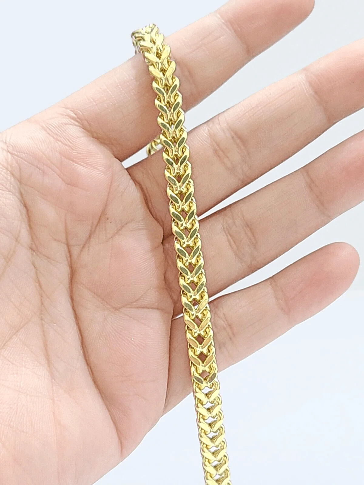 Real 10k Yellow Gold 6mm Franco Bracelet 8" inch 10kt Unisex Men Women - Image 3