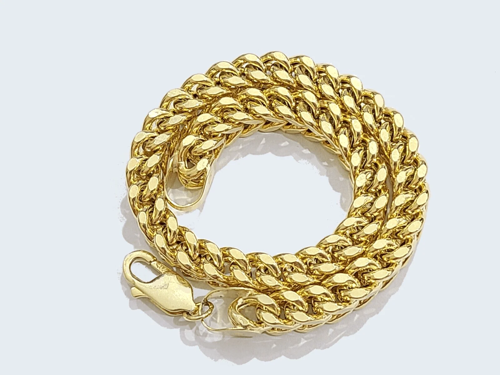 Real 10k Yellow Gold 6mm Franco Bracelet 8" inch 10kt Unisex Men Women - Image 6