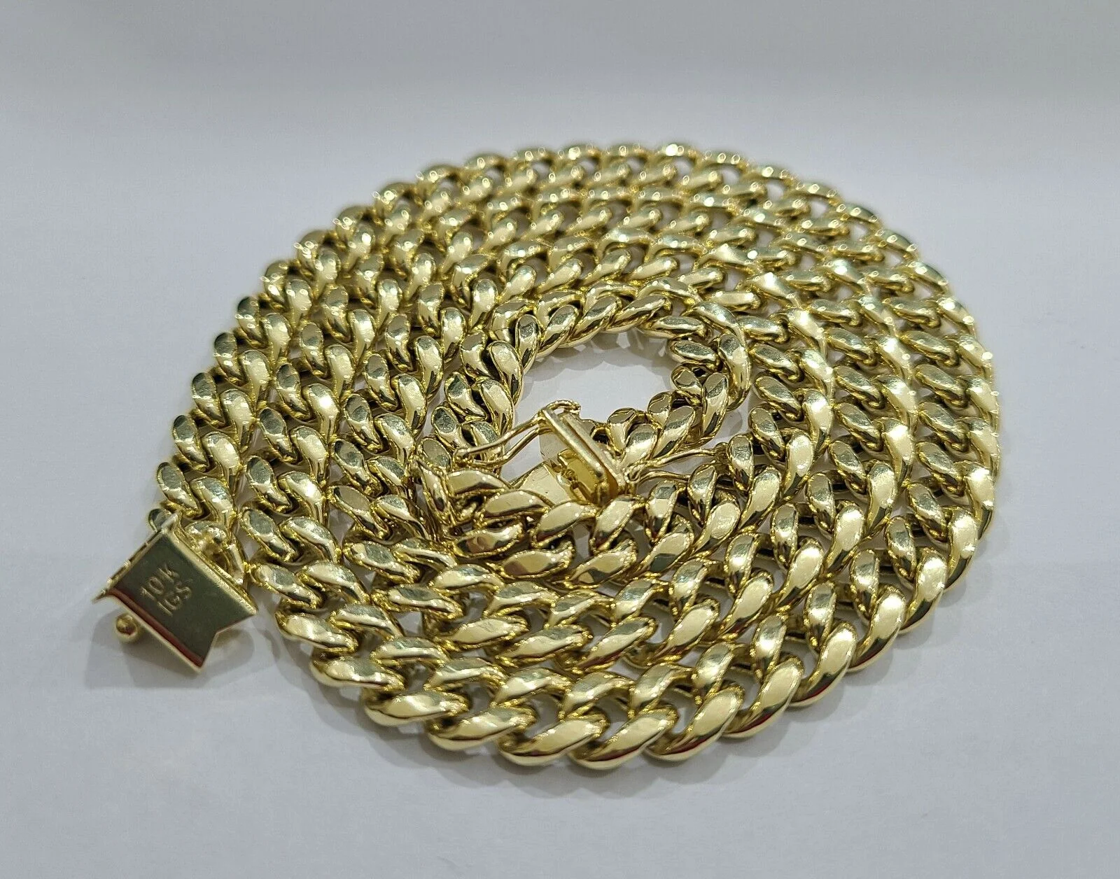 Real 10k Yellow Gold 6mm Miami Cuban Chain Necklace 18''-28'' inch 10kt Unisex - Image 4