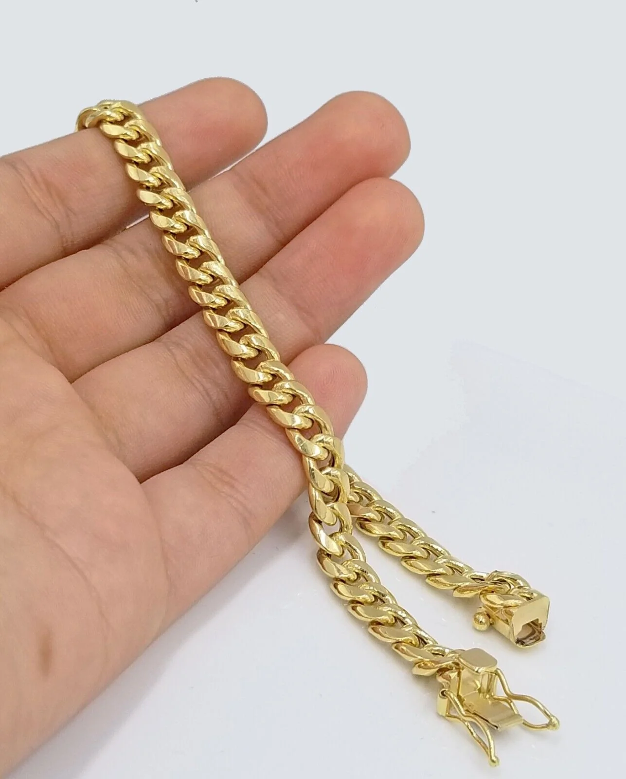 Real 10k Yellow Gold 6mm Miami Cuban Link Bracelet 8" inch Men and Women - Image 5