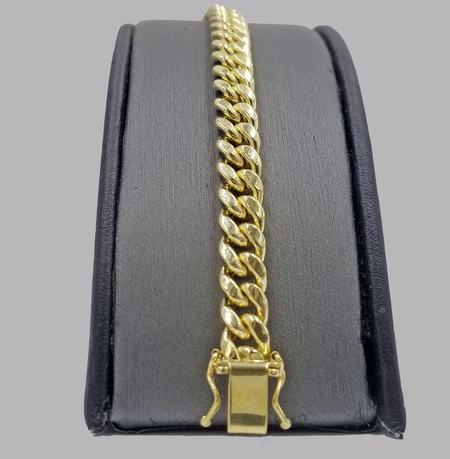 Real 10k Yellow Gold 7mm Miami Cuban Link Bracelet 8" inch Men and Women - Image 2