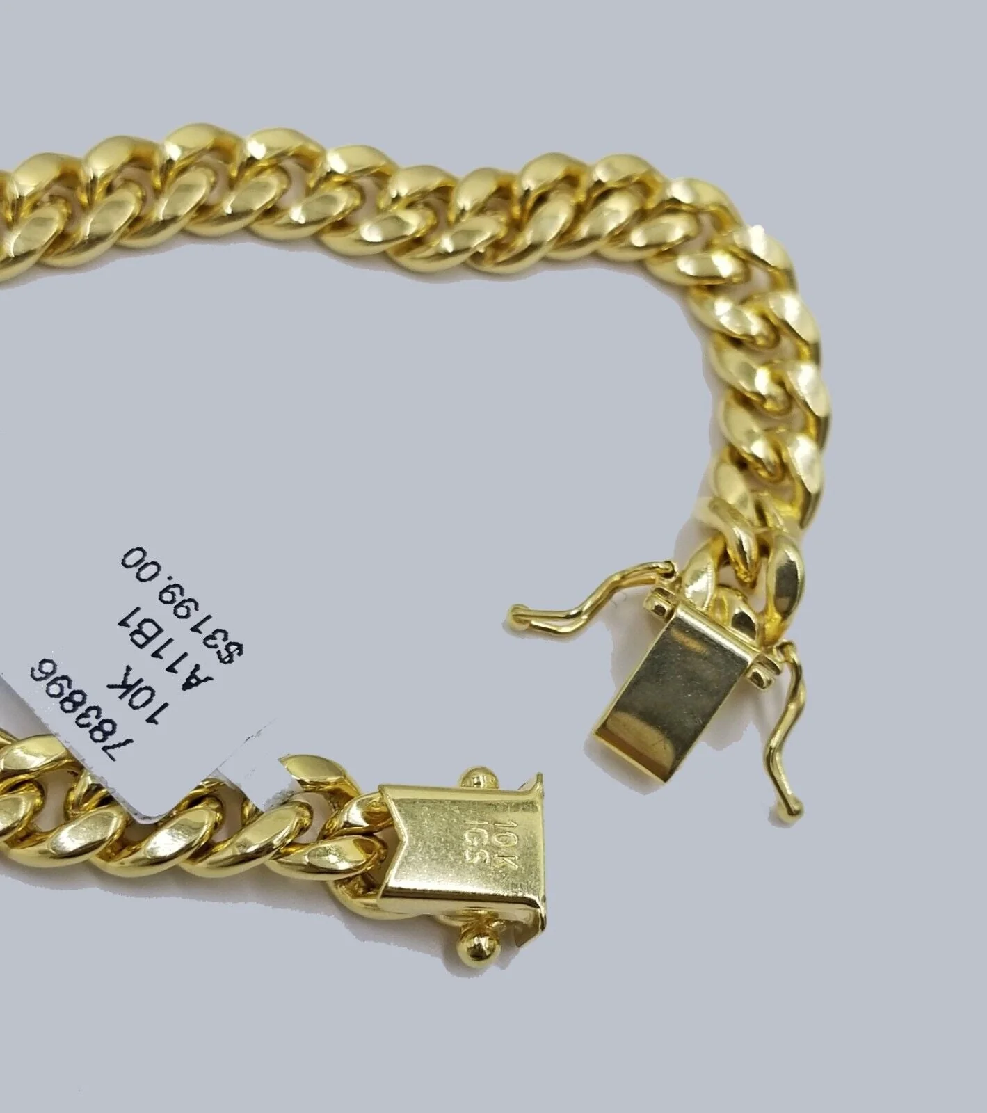Real 10k Yellow Gold 7mm Miami Cuban Link Bracelet 8" inch Men and Women - Image 7