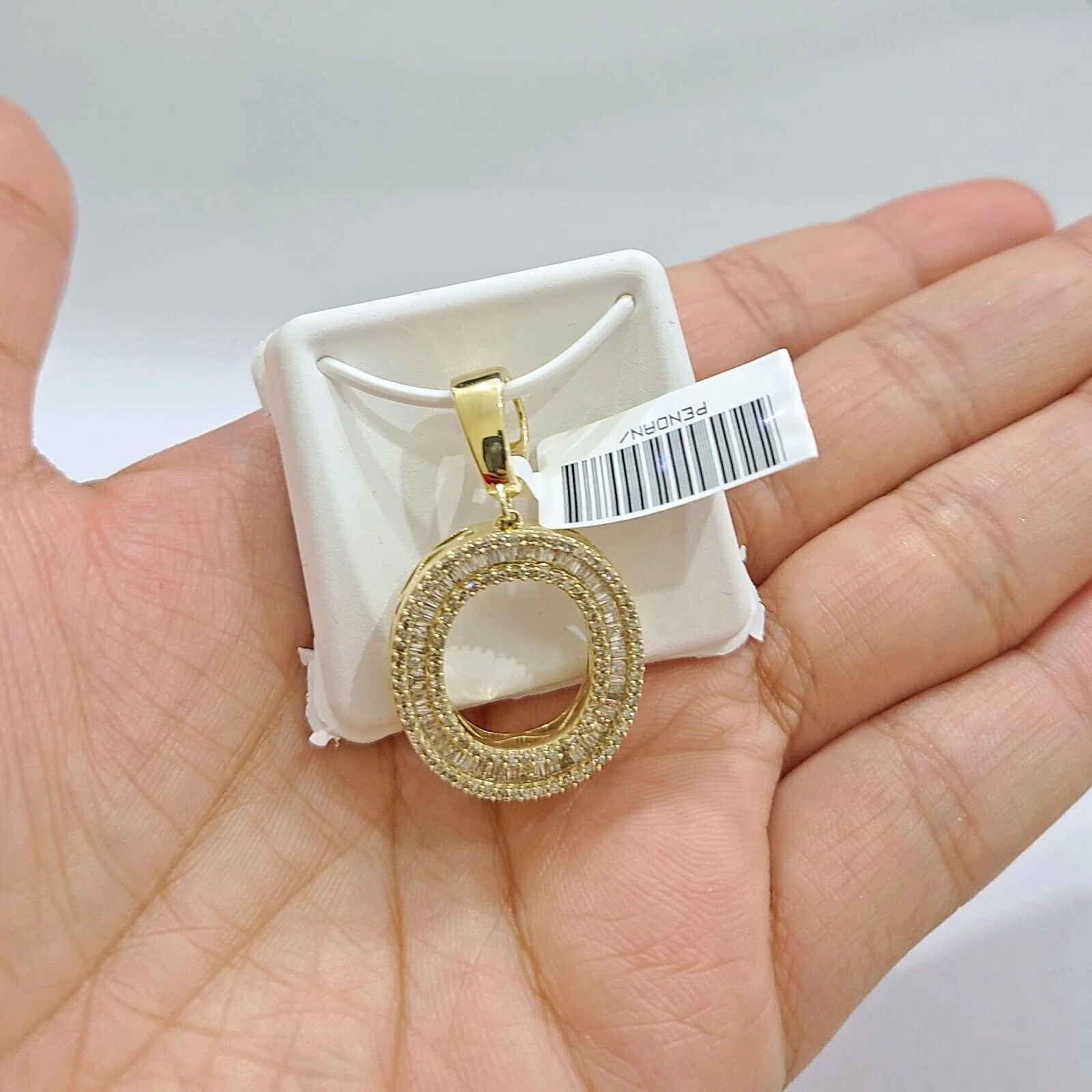 Real 10K Yellow Gold Alphabets Diamond Cut Charm A-Z Pendant Initials - Image 6