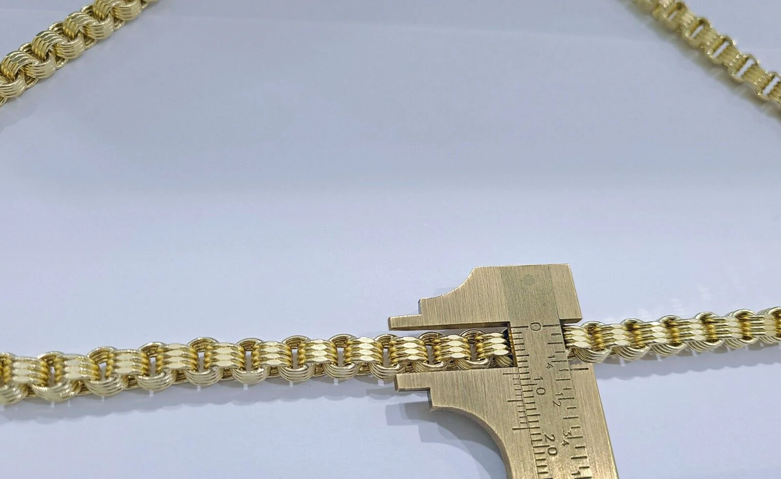Real 10k Yellow Gold Box Byzantine Chain 24'' Necklace JesusCross Charm pendant - Image 10