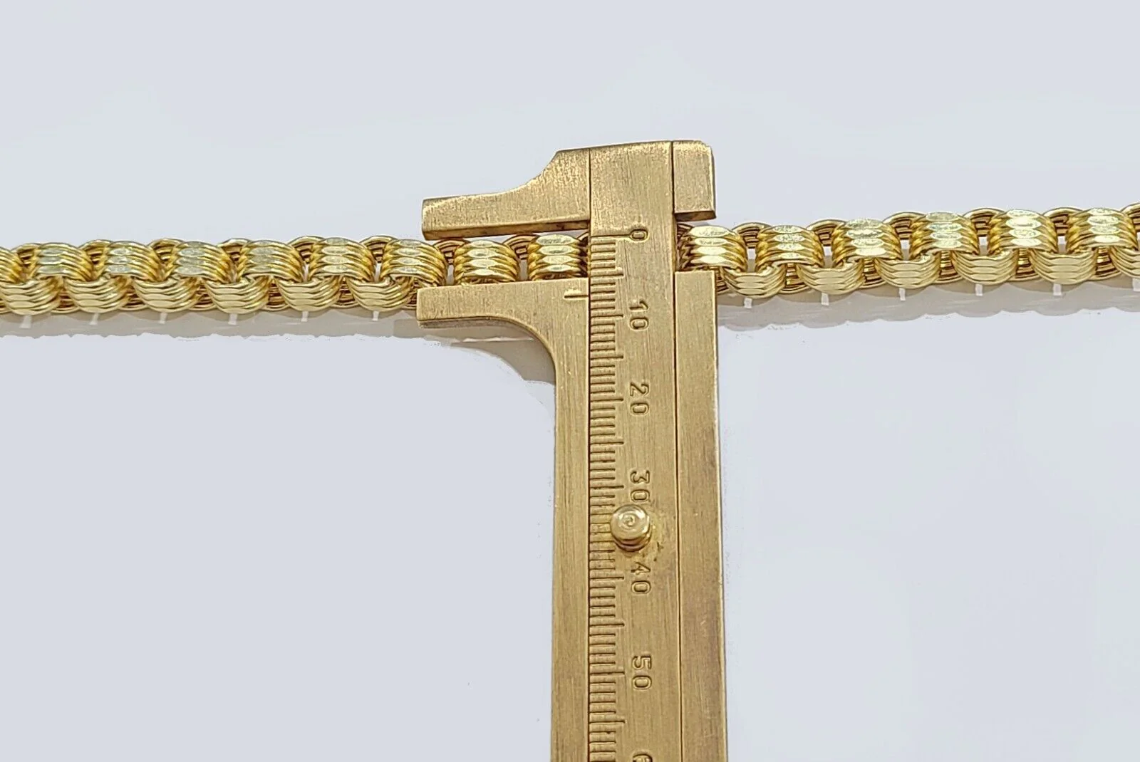 Real 10k Yellow Gold Box Byzantine Chain 7mm 22" inch Unisex 10kt Necklace Men's - Image 6
