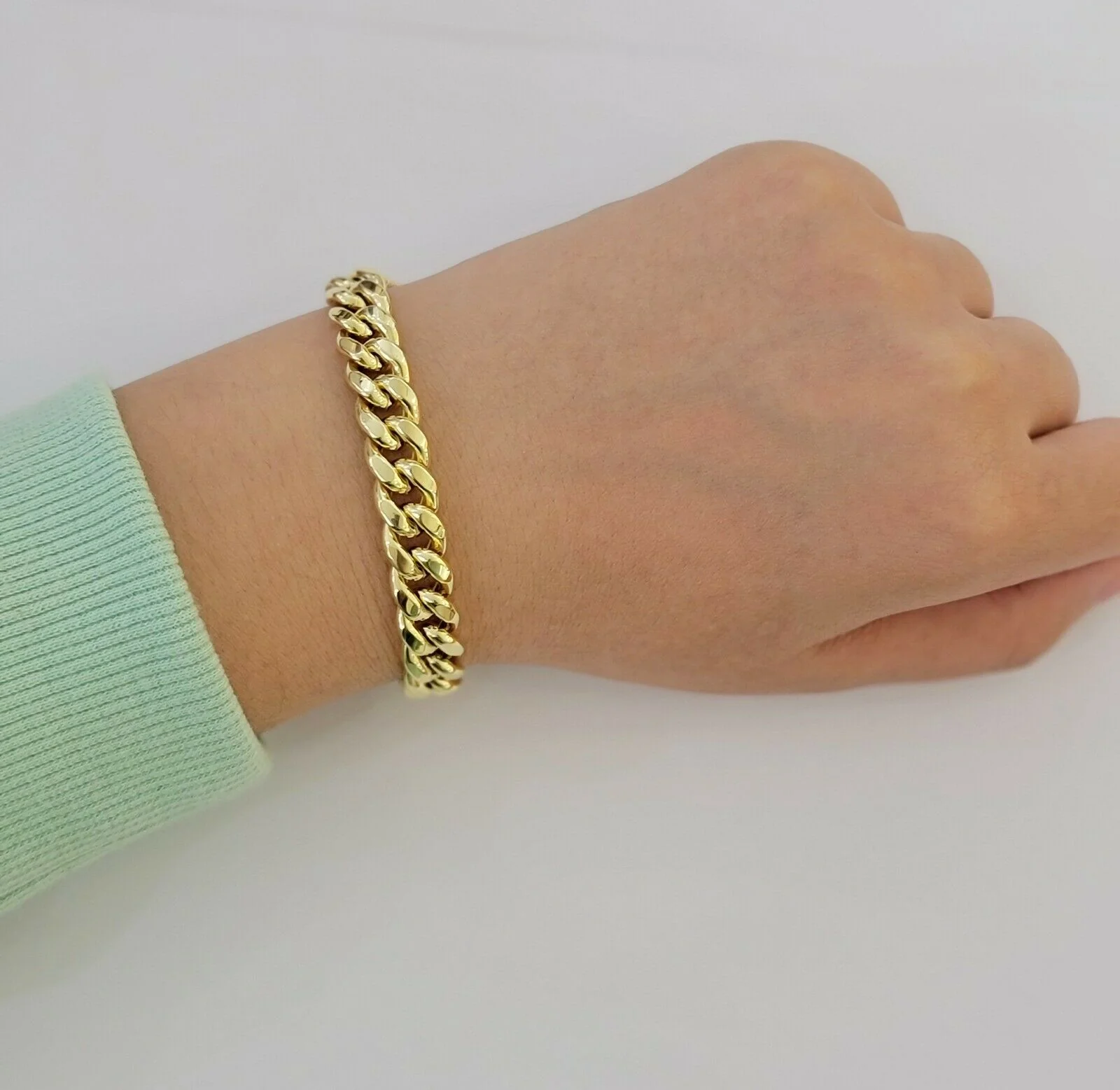 Real 10k Yellow Gold Bracelet 6mm-13mm Miami Cuban Link 9" Inch Mens 10kt ,Chain - Image 15