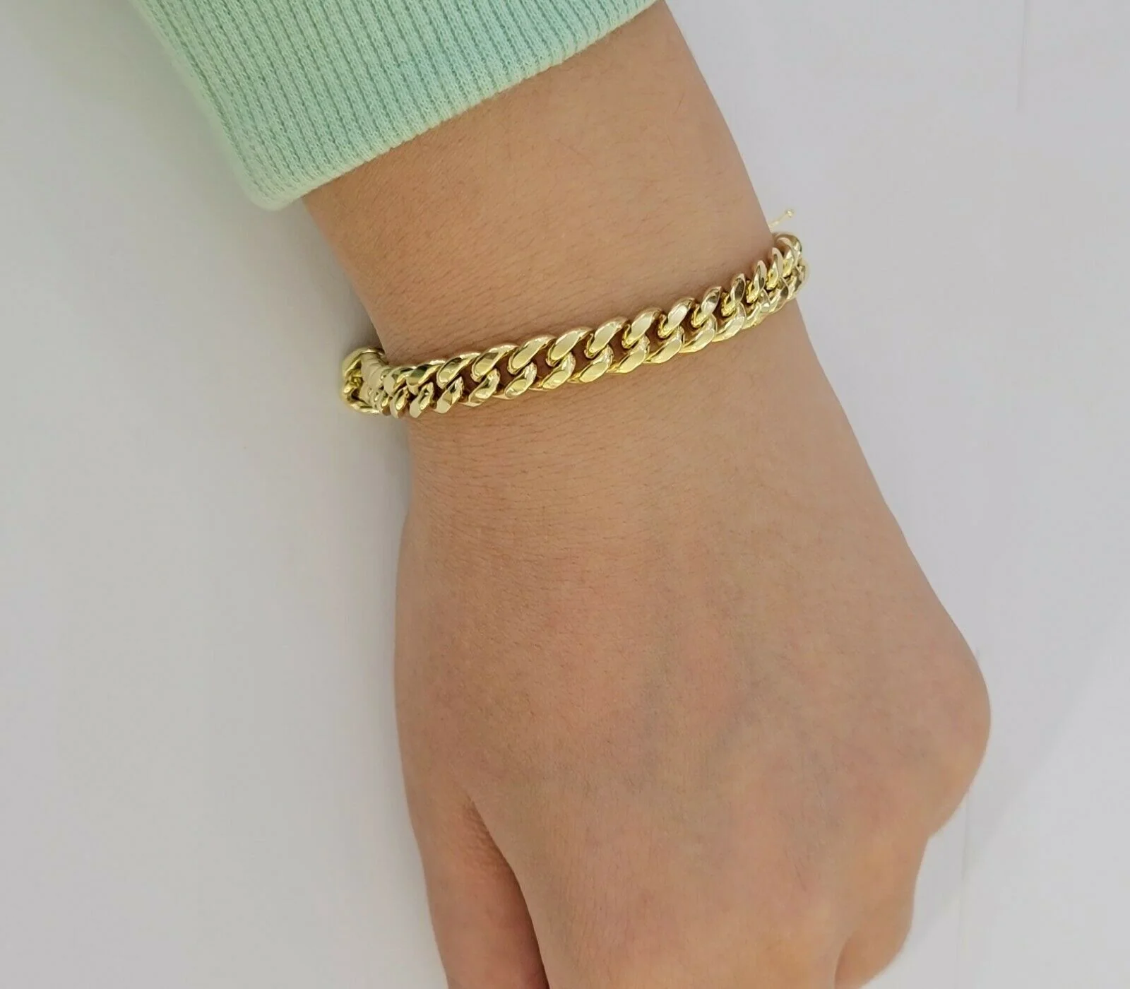 Real 10k Yellow Gold Bracelet 6mm-15mm Miami Cuban Link 7.5"-9" Mens 10kt - Image 14