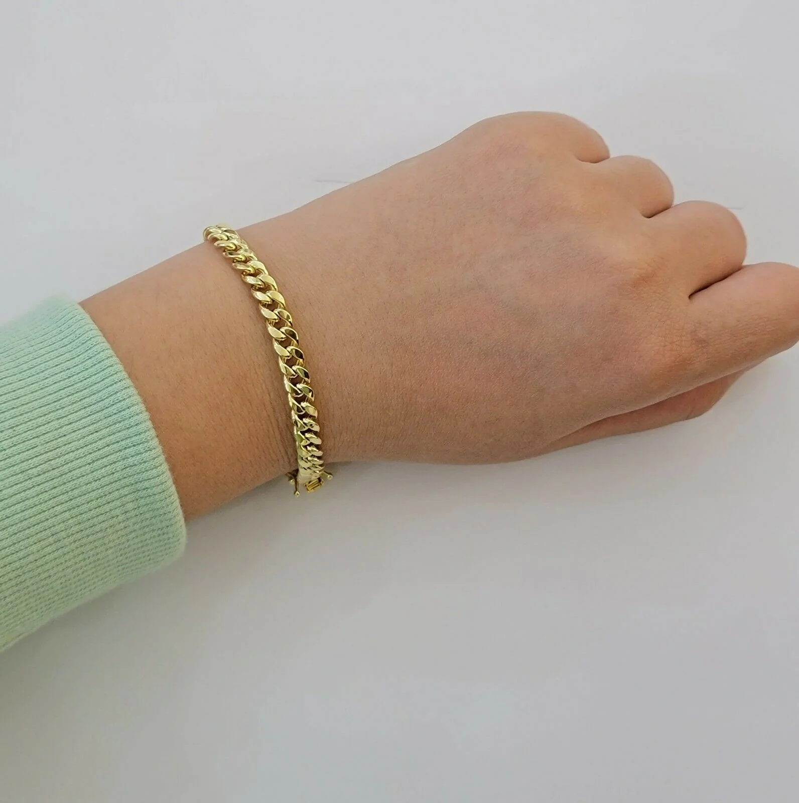 Real 10k Yellow Gold Bracelet 6mm-15mm Miami Cuban Link 7.5"-9" Mens 10kt - Image 20