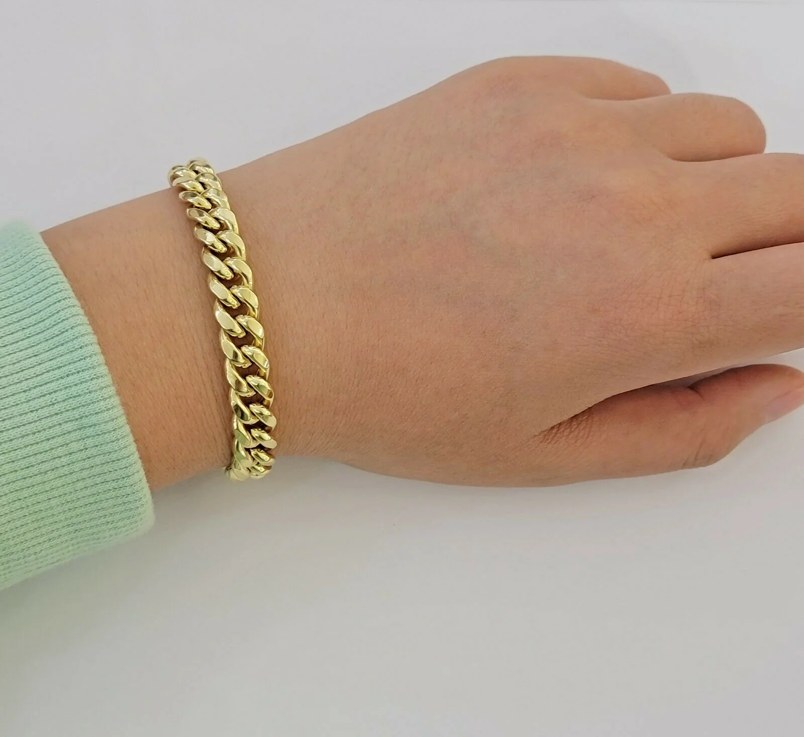 Real 10k Yellow Gold Bracelet 6mm-15mm Miami Cuban Link 7.5"-9" Mens 10kt - Image 8