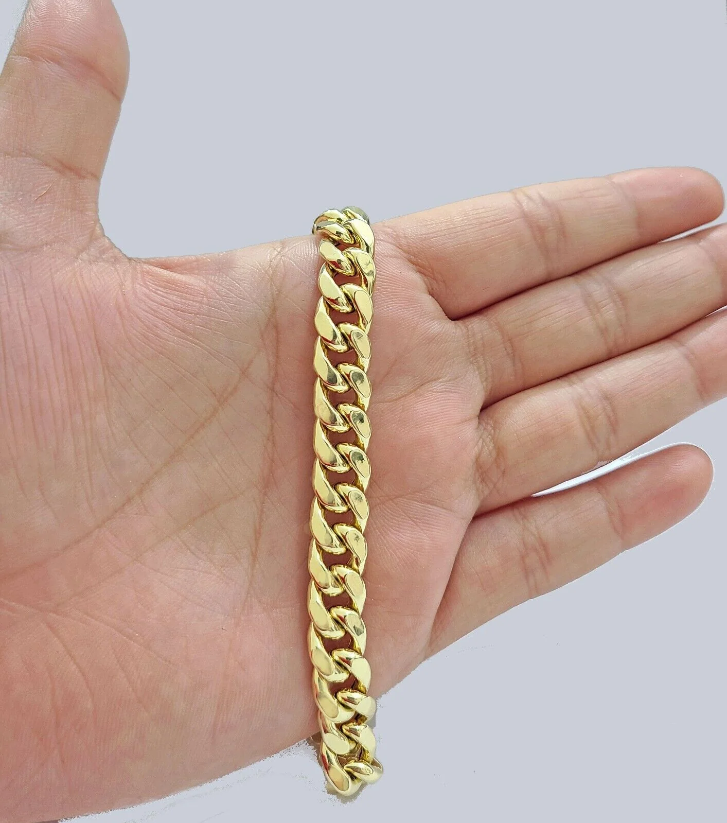 Real 10k Yellow Gold Bracelet 9mm Miami Cuban Link Men's 8.5" inch 10kt Unisex - Image 3