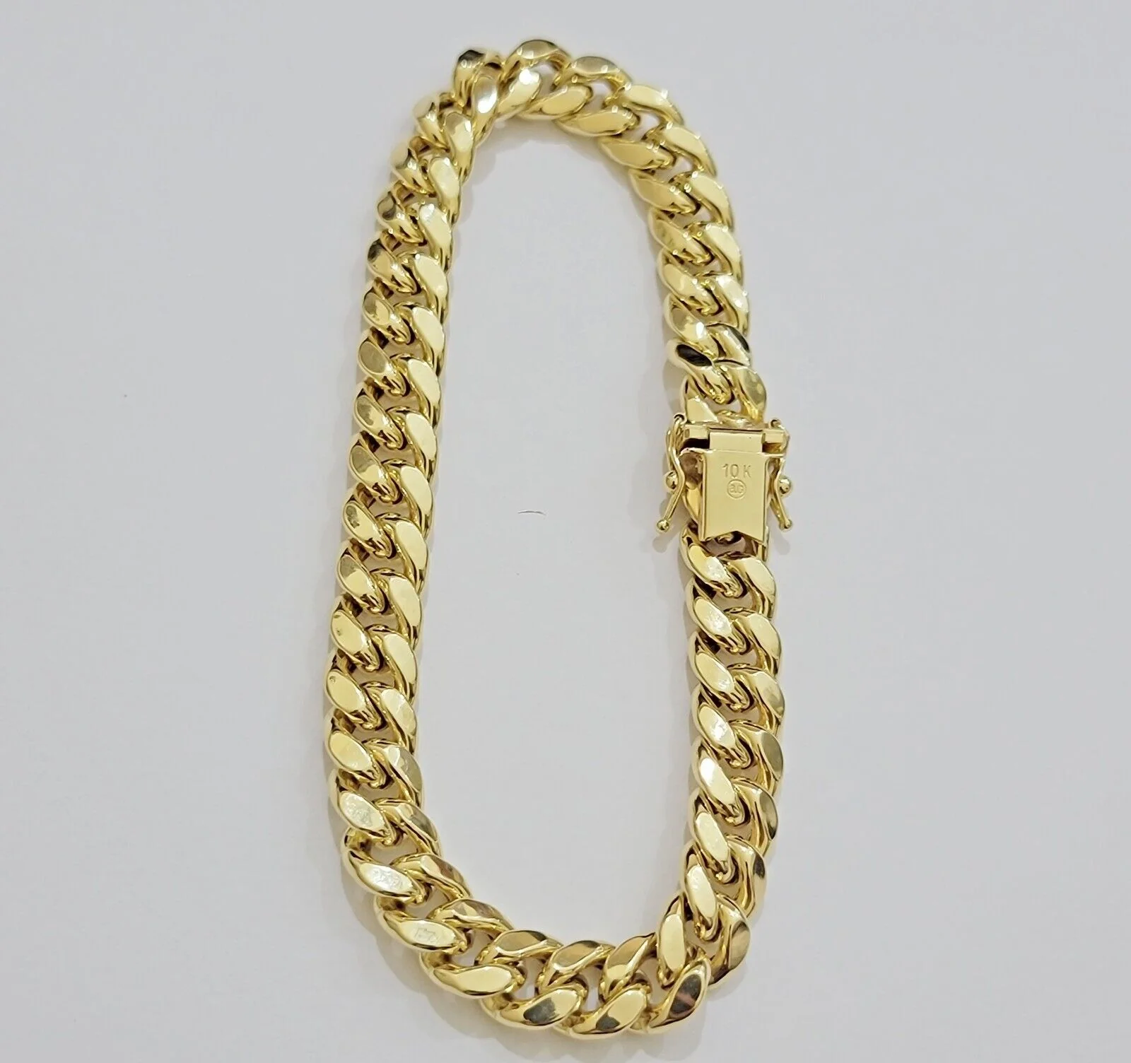 Real 10k Yellow Gold Bracelet 9mm Miami Cuban Link Men's 8.5" inch 10kt Unisex - Image 7