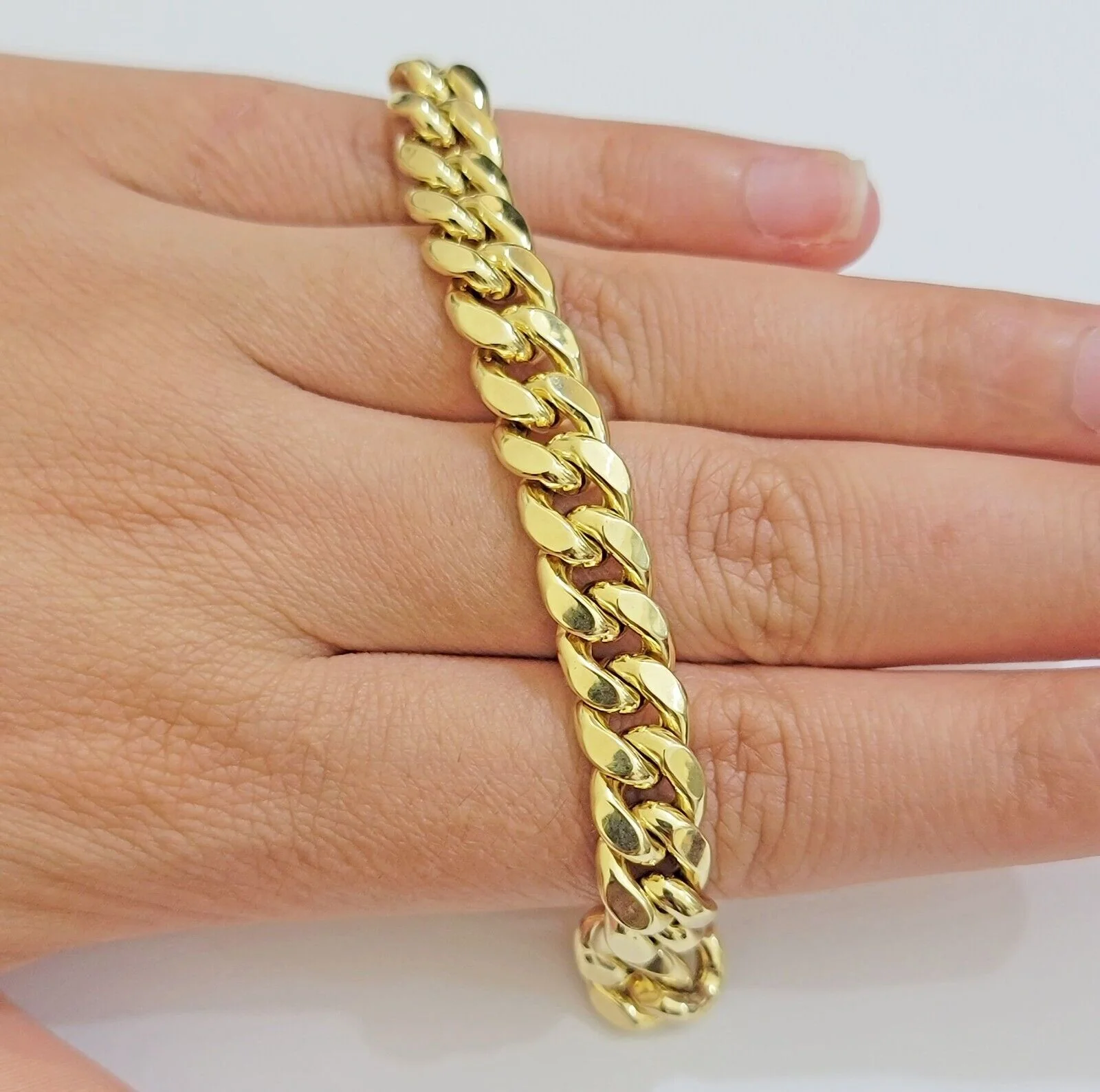 Real 10k Yellow Gold Bracelet 9mm Miami Cuban Link Men's 8.5" inch 10kt Unisex - Image 8
