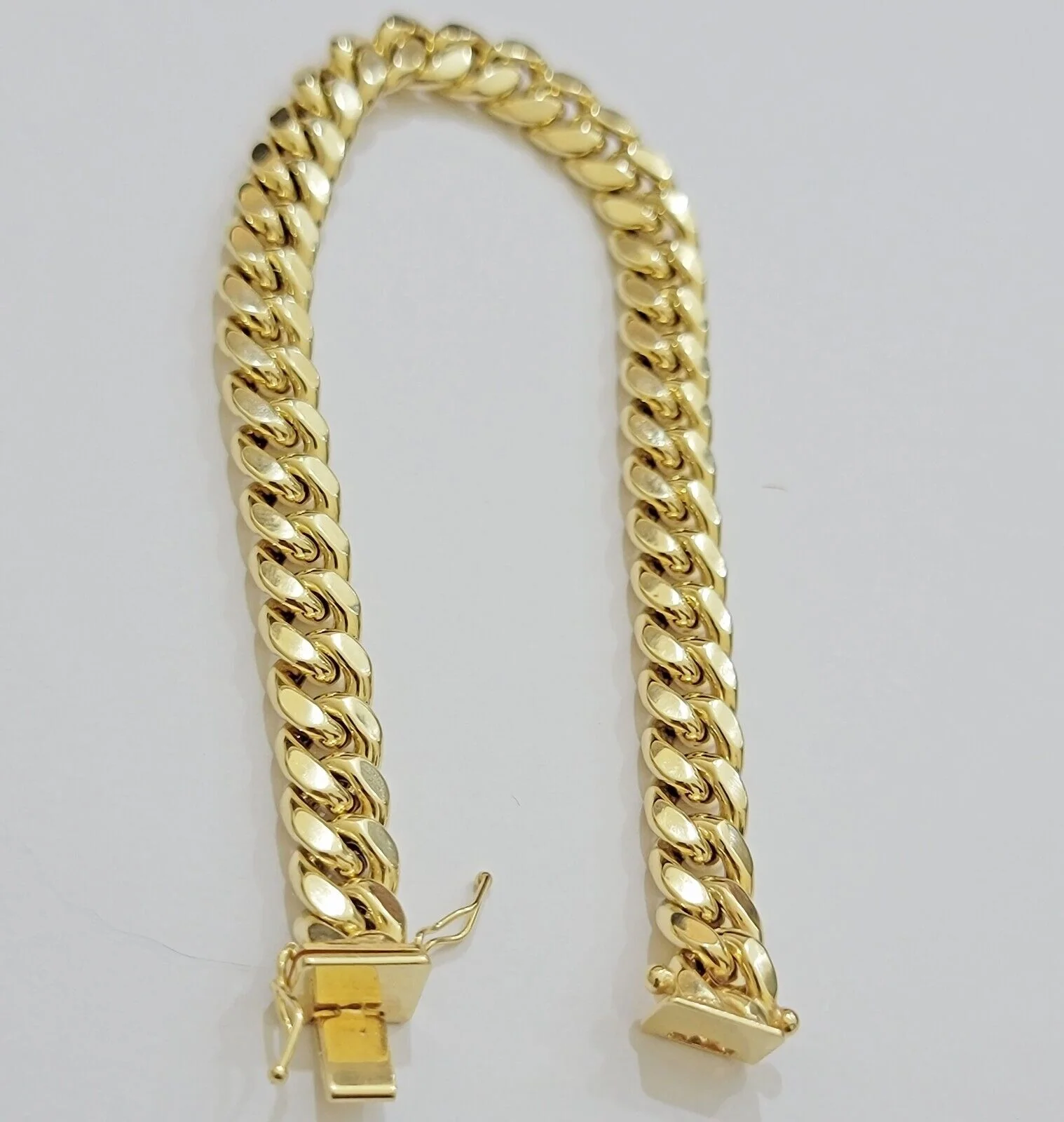Real 10k Yellow Gold Bracelet 9mm Miami Cuban Link Men's 8.5" inch 10kt Unisex - Image 9