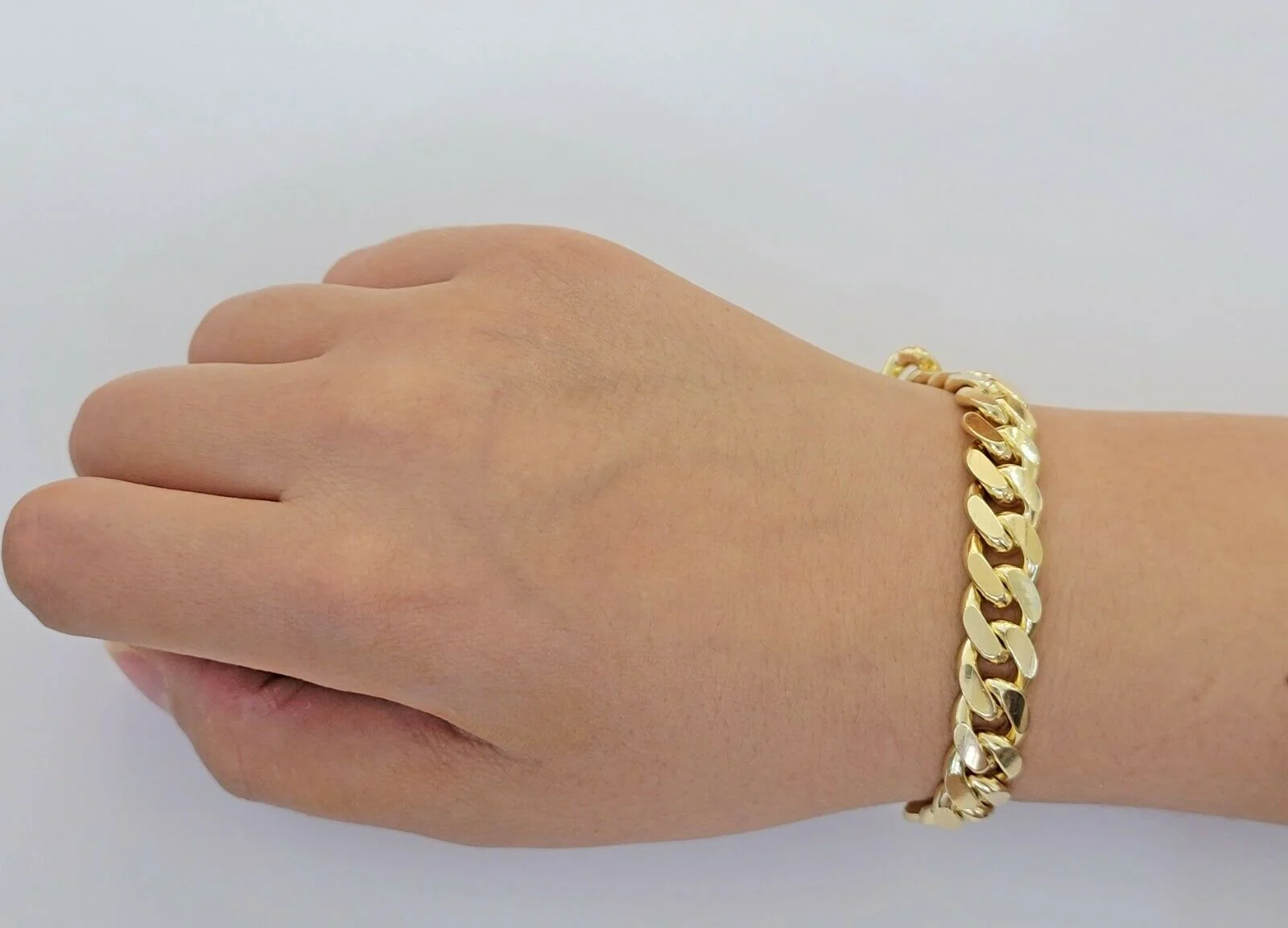 Real 10k Yellow Gold Bracelet Miami Cuban Link 11mm 8" 10kt Strong SOLID LINKS - Image 2