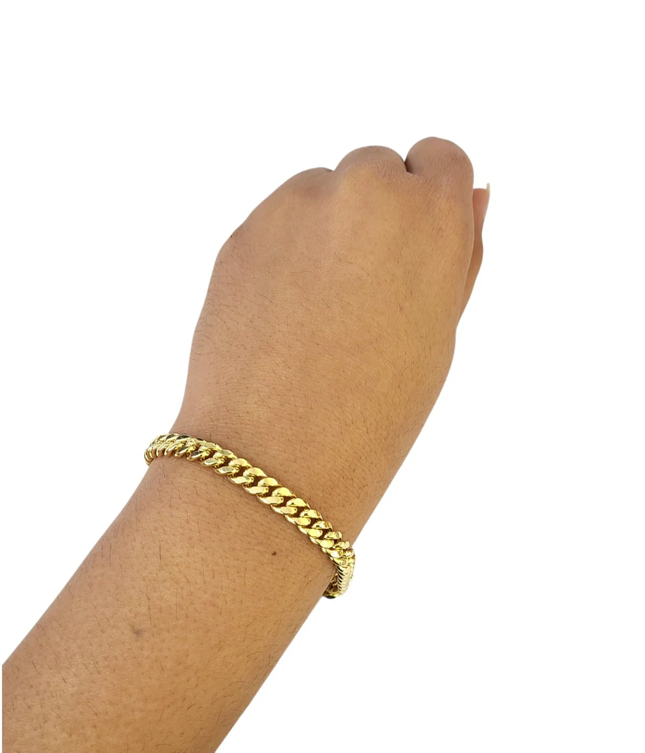 Real 10k Yellow Gold Bracelet Miami Cuban Link 8 Inch 6mm Men Women 10 KT - Image 2