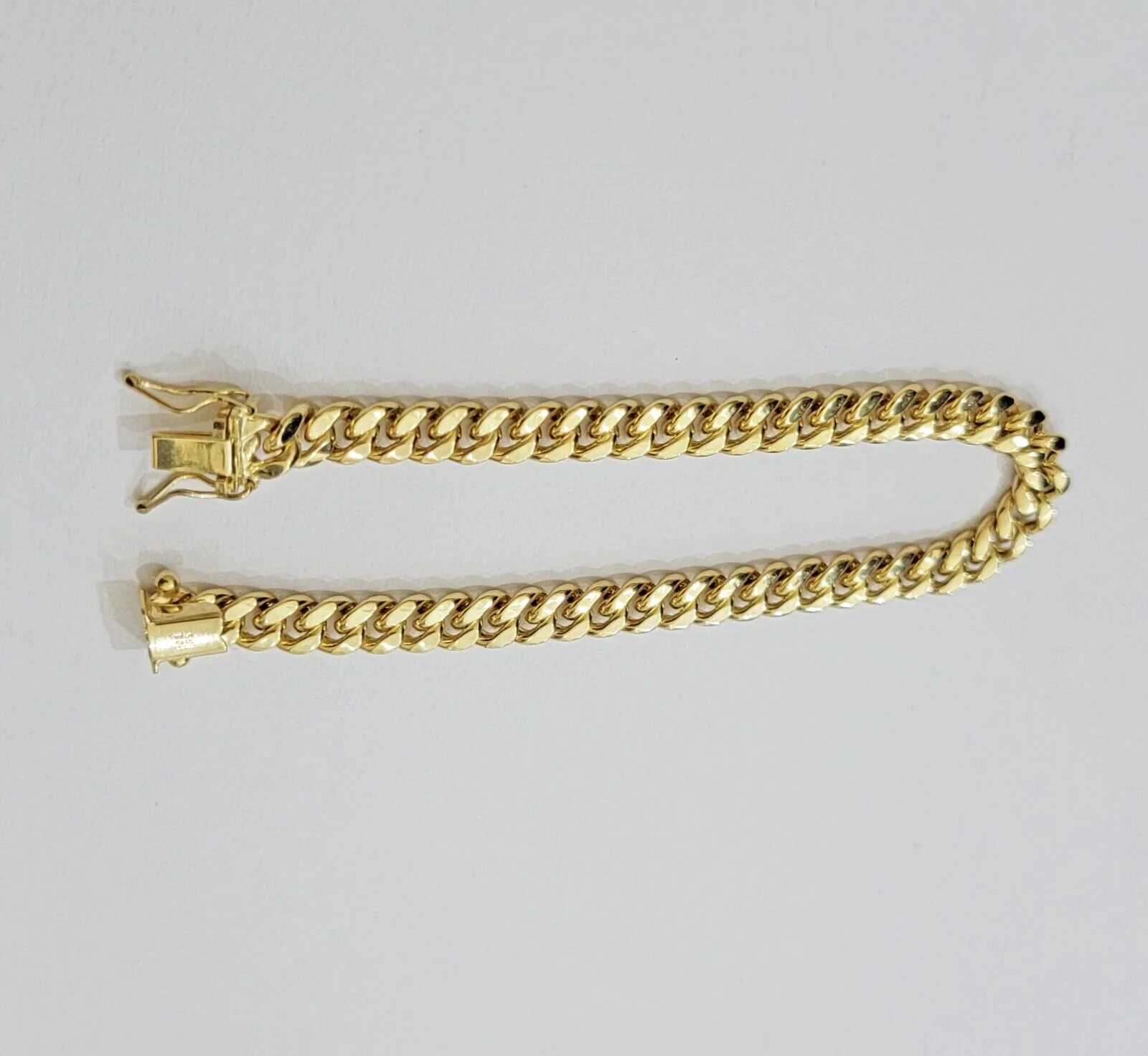 Real 10k Yellow Gold Bracelet Miami Cuban Link 8 Inch 7mm For Men & Women 10 KT - Image 3